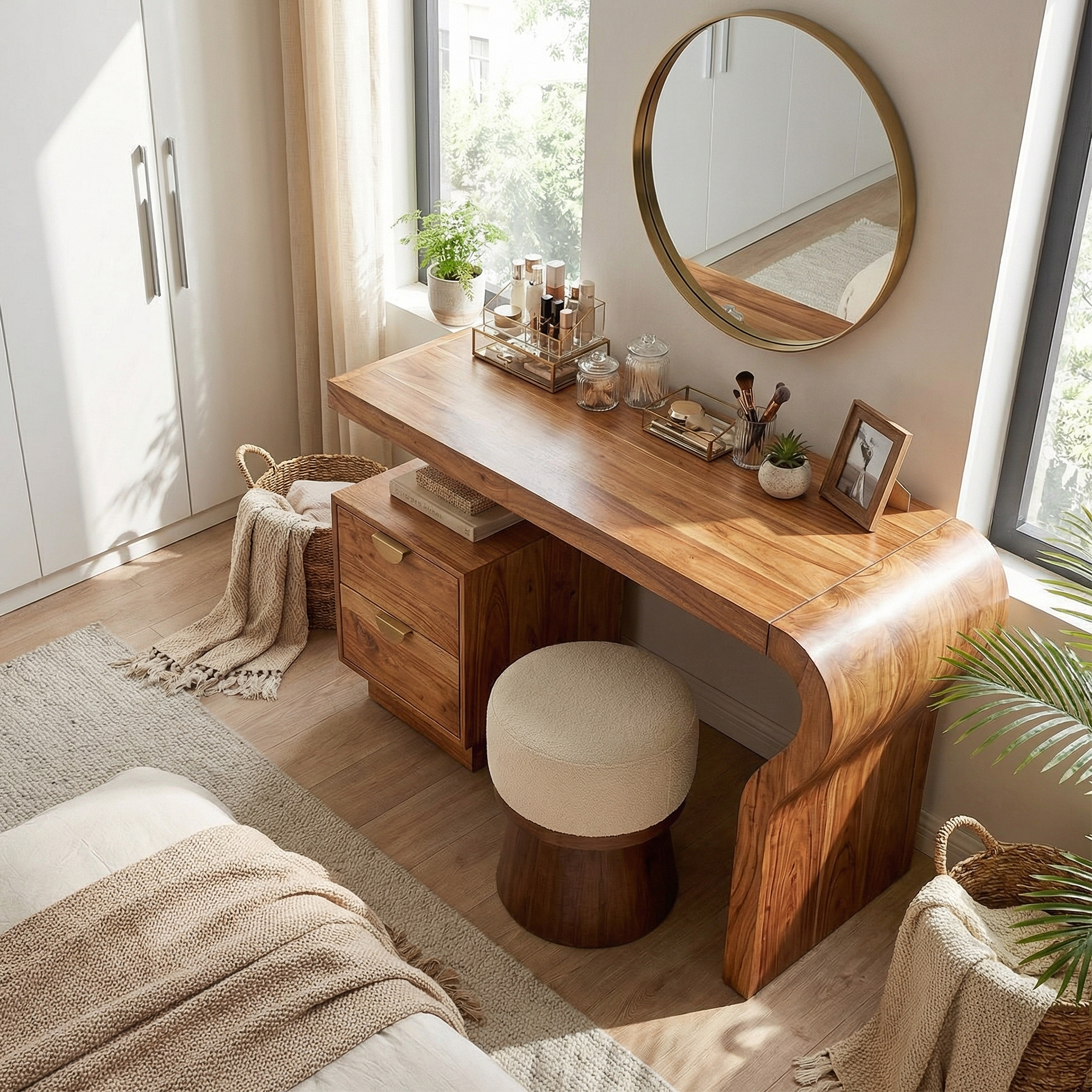 Minimalist Vanity Table Walk In Closet Makeup Area Personal Space SILDTTRMV015