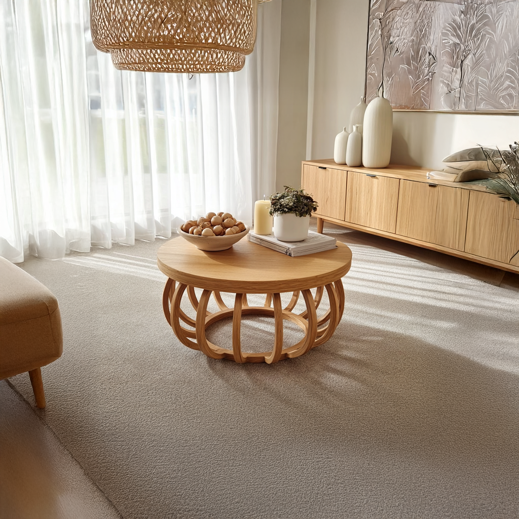 Midcentury Modern Coffee Table Round Living Room SINLSACF039