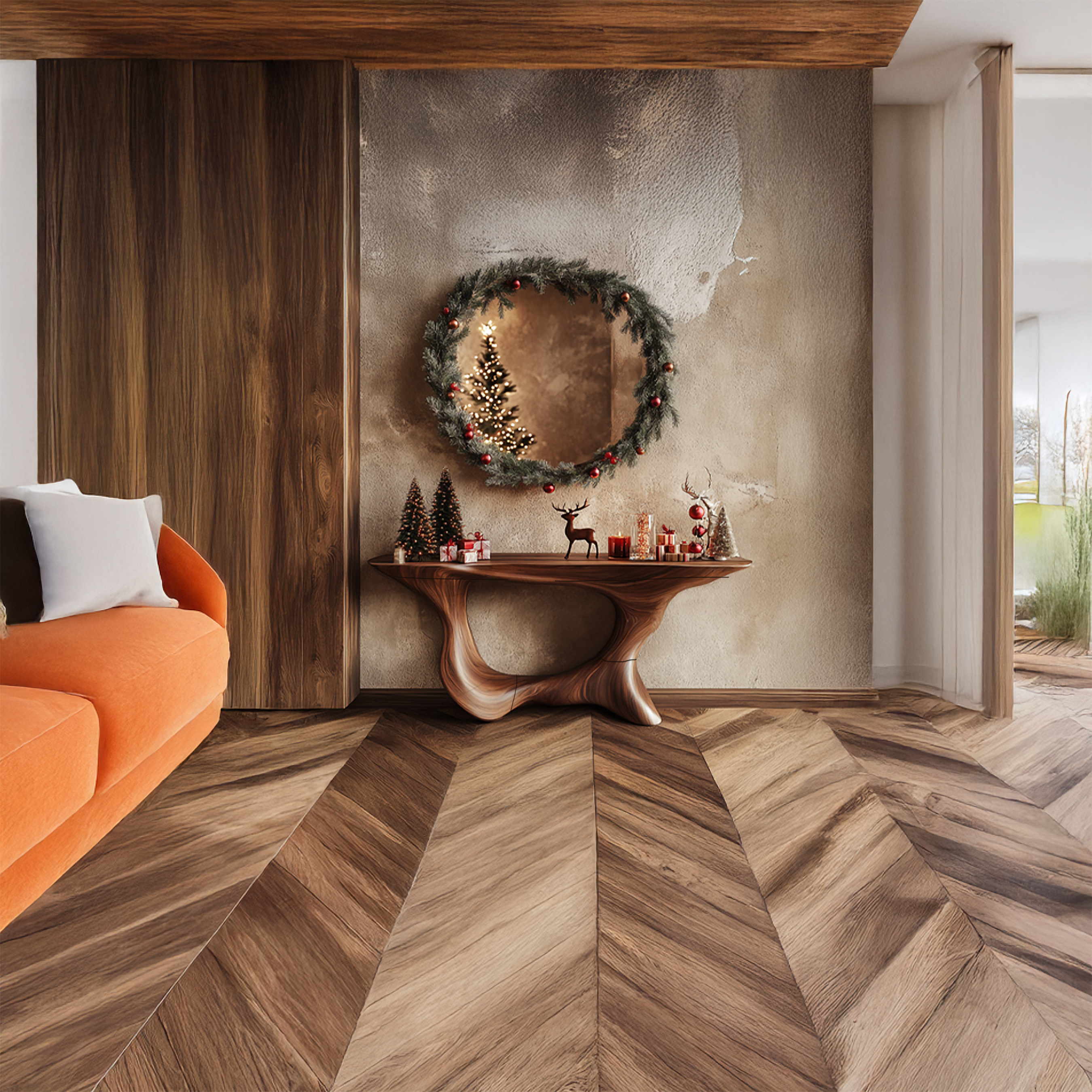 Rustic Console Table Holiday Edition Modern Living Entryway SINLSACS294