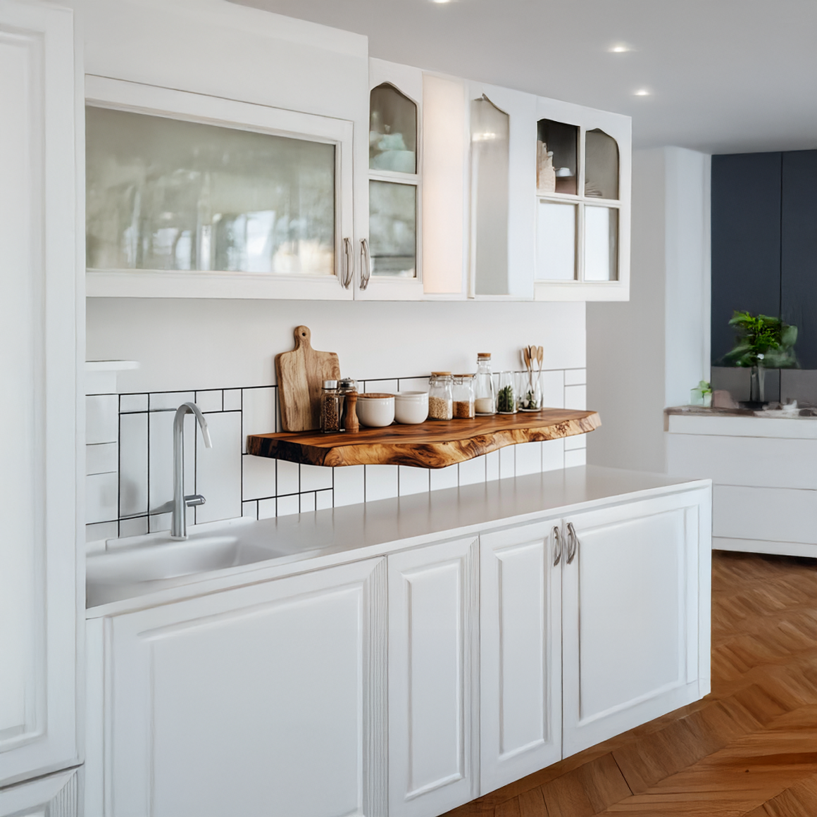 Natural Floating Shelf Kitchen Display SINLSAFL294