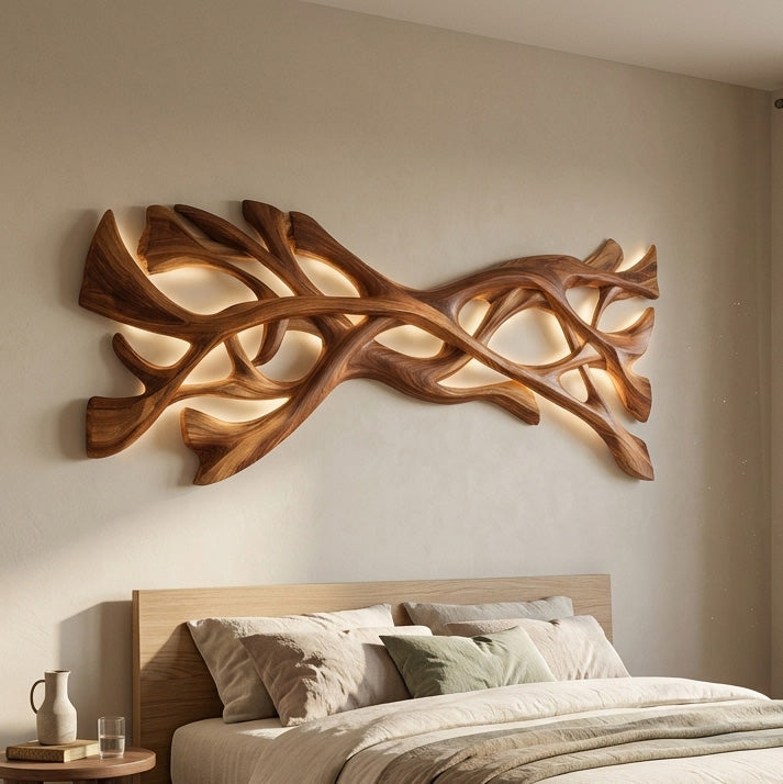 Organic Wood Wall Art For Contemporary Home Accent RTTHHNWA185