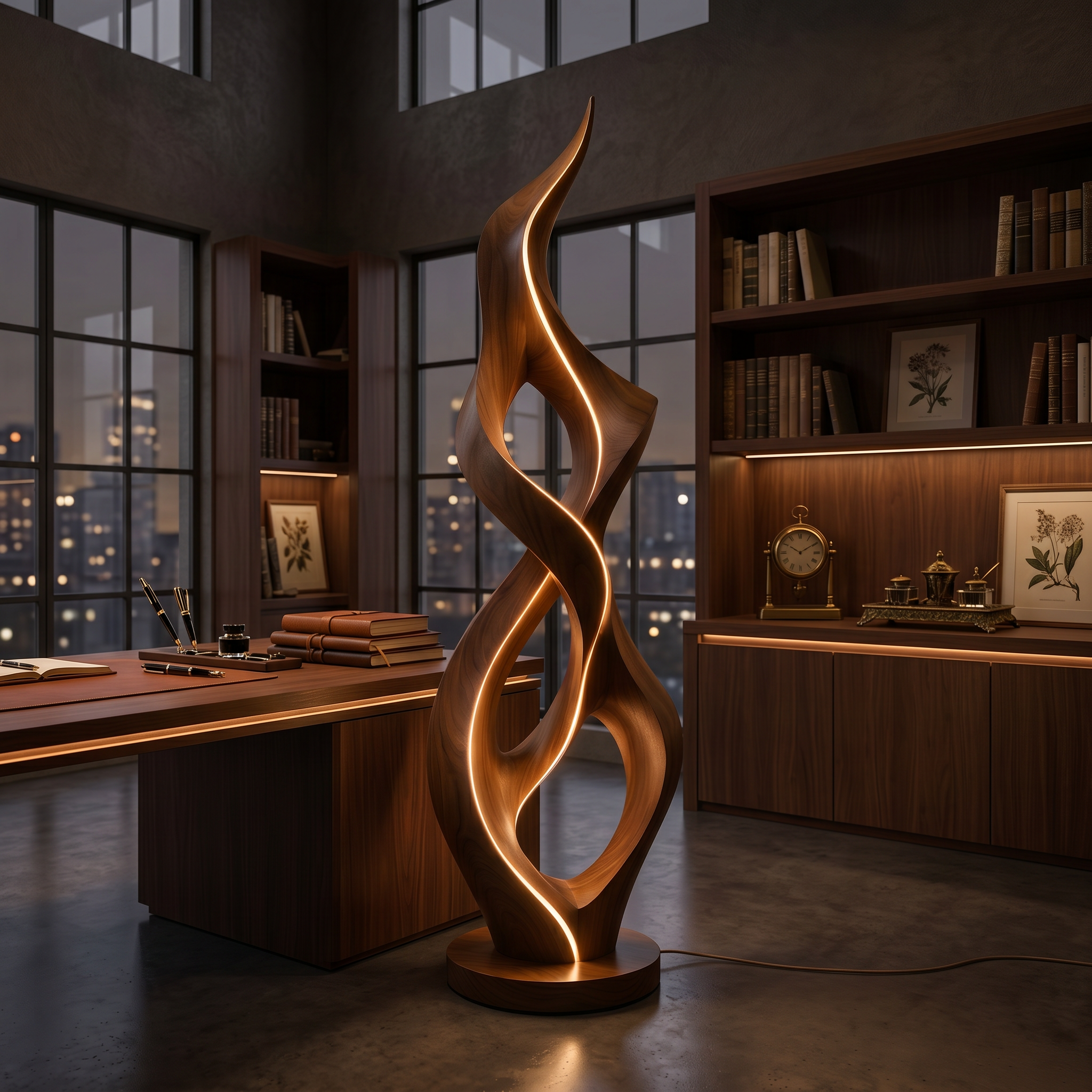 Organic Twist Floor Lamp For Cozy Living Room SILDTTNLAM001