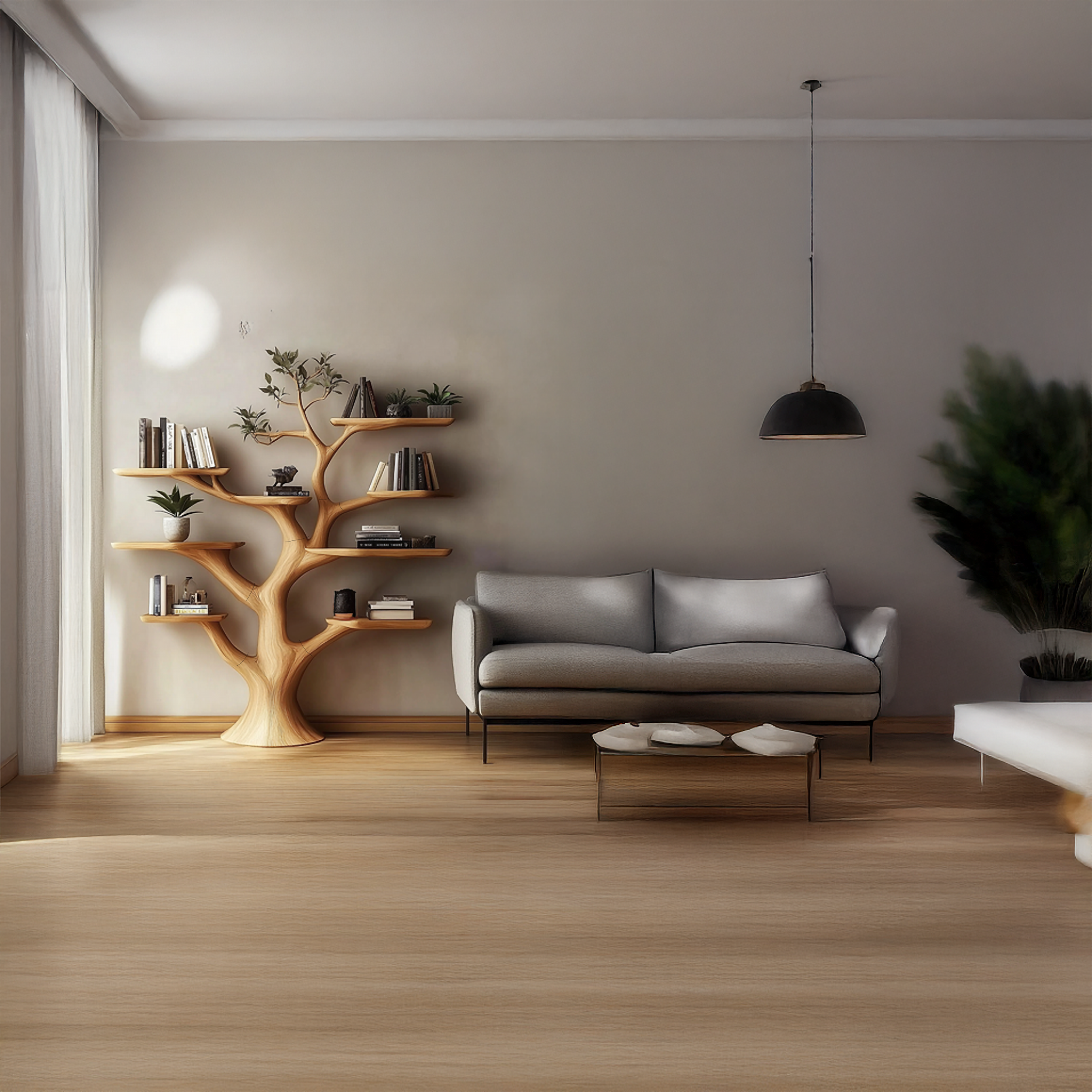 Handmade Walnut Tree Shelf Living Room Decor Gift SINLSATB500