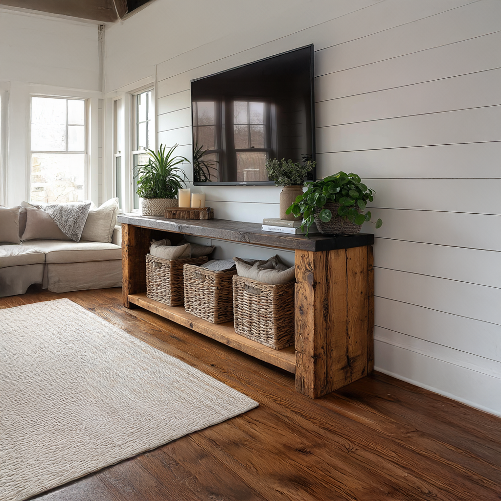 Rustic Console Table Living Room SINLSACS102