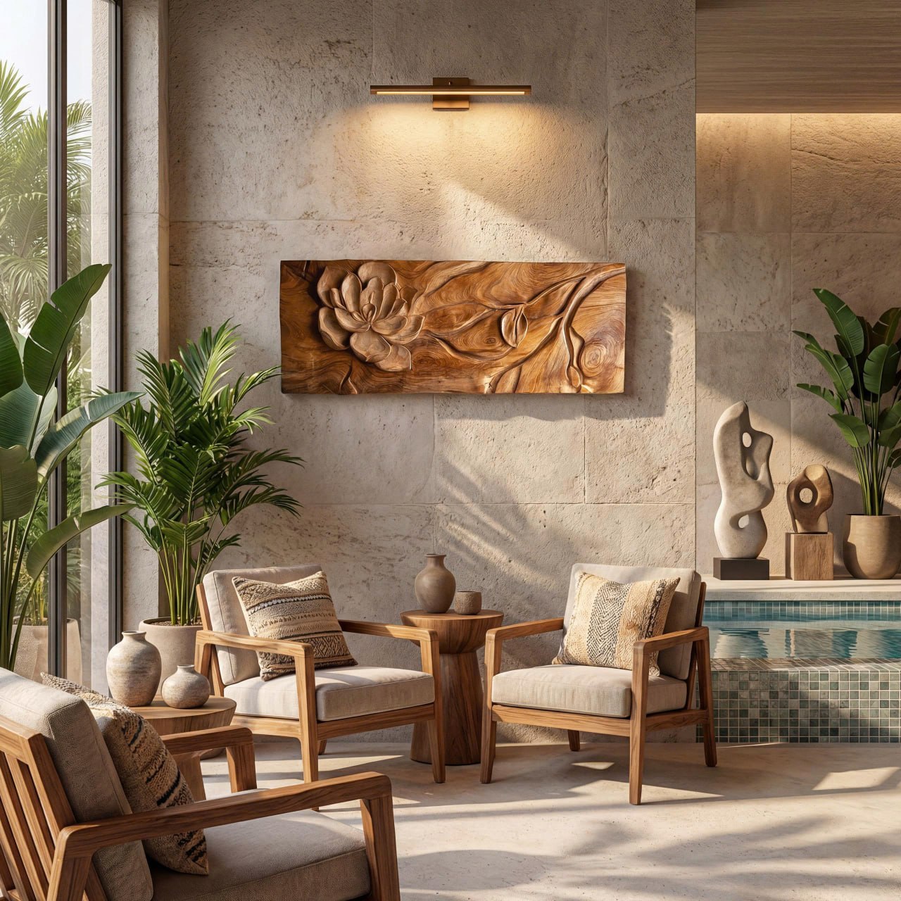 Contemporary Abstract Wood Wall Art For Sophisticated Interior Styling SILDTTRWA070