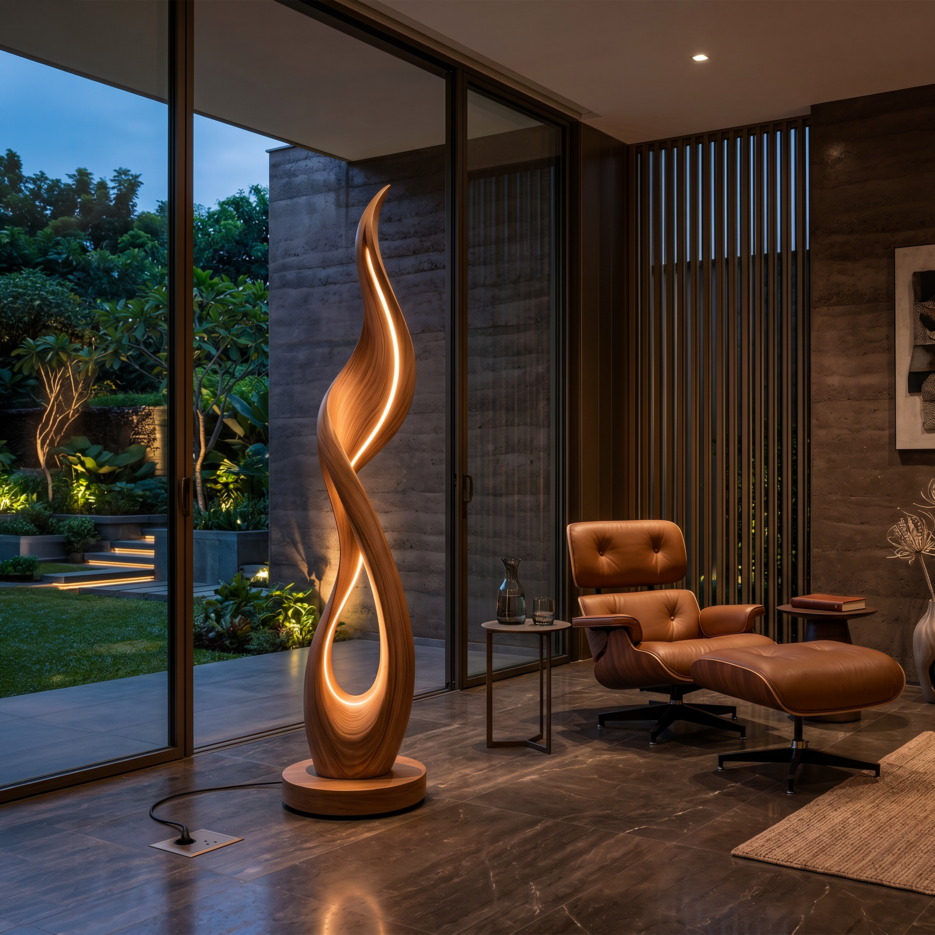Modern Ribbon Flow Floor Lamp For Bedroom Corner SILDTTNLAM003