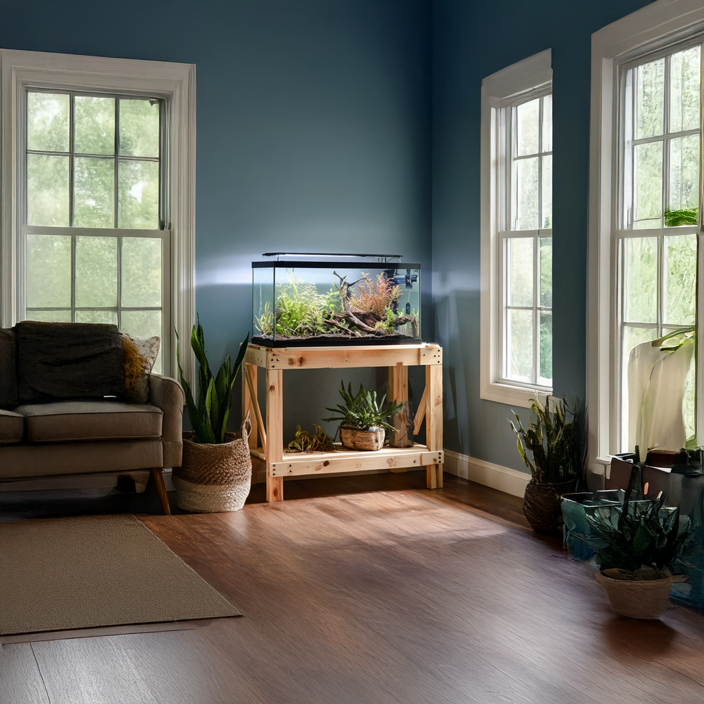 Rustic Aquarium Stand Living Room Or Office SINLSAWT009