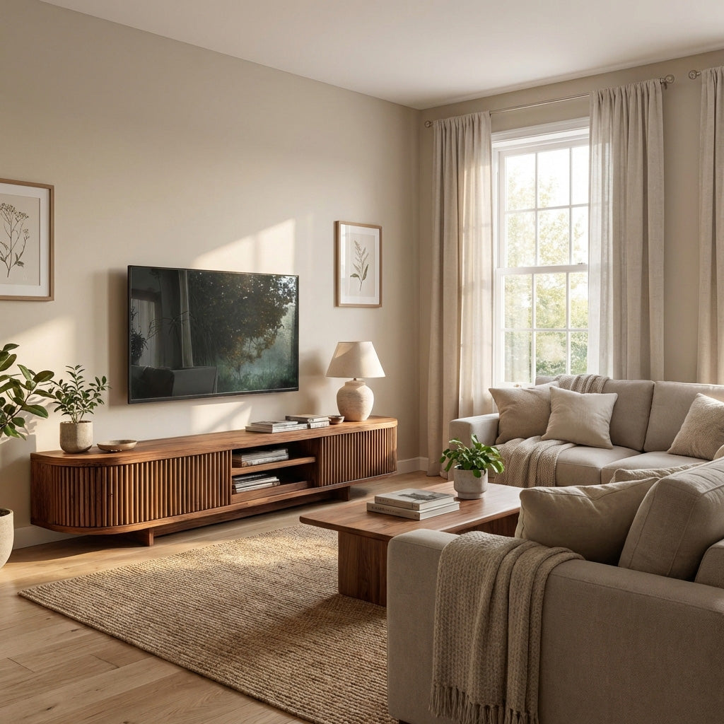 Hand Carved Wooden Media Cabinet For Living Room RTTHHNTVC082