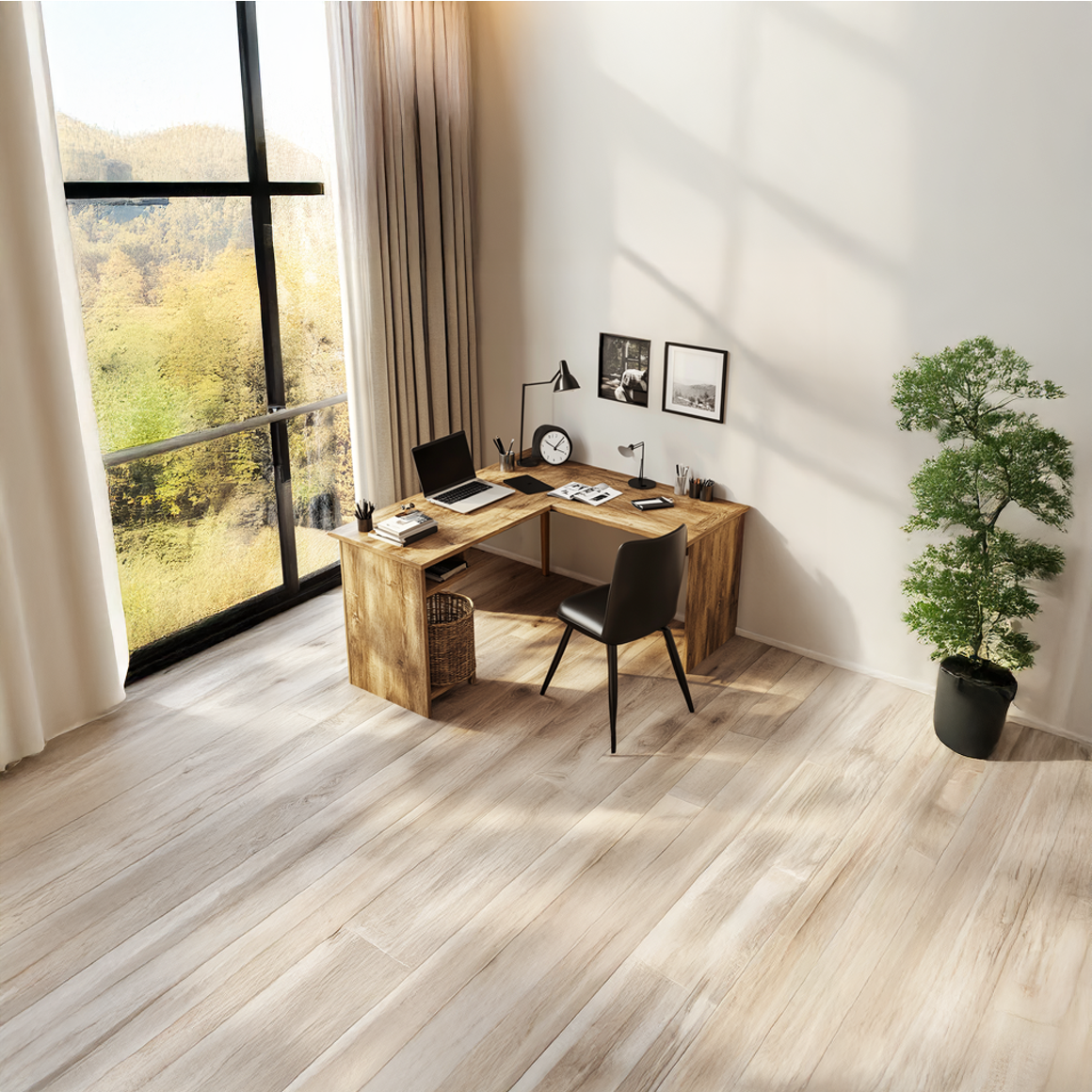 Modern L Shape Desk For Home Office And Study Room SINLSADK048