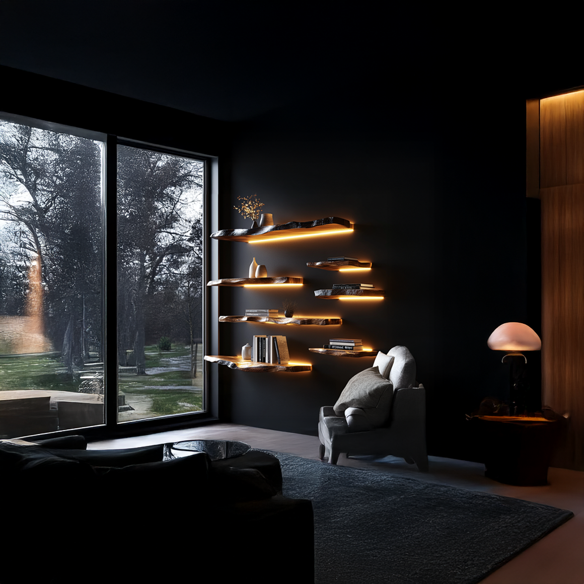 Rustic Floating Shelf Modern Living Or Dining Room SINLSAFL193