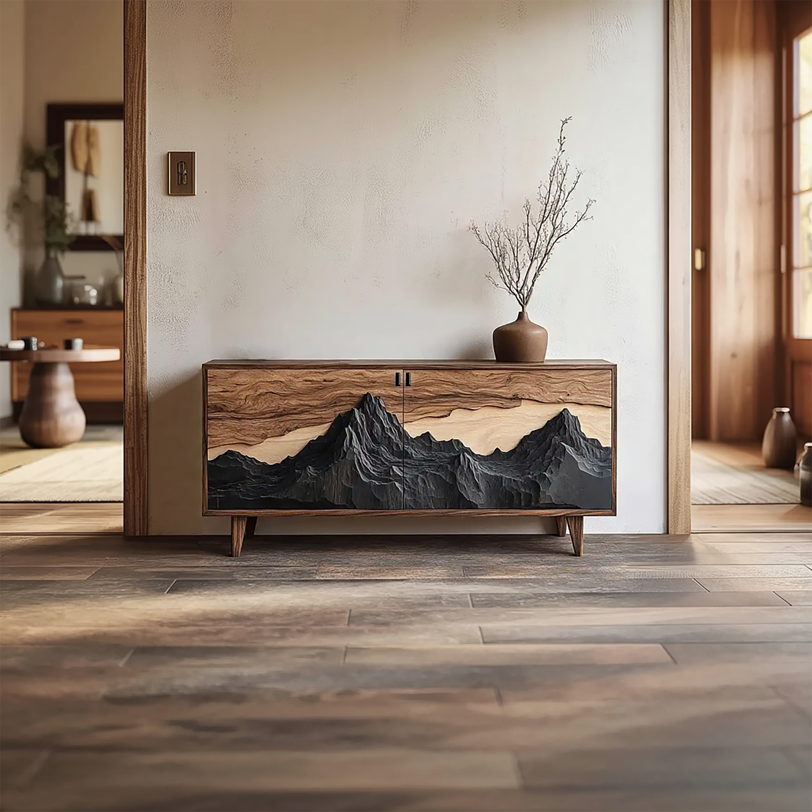 Modern Mountain Storage Console For Living Room And Entryway SINLSASC353