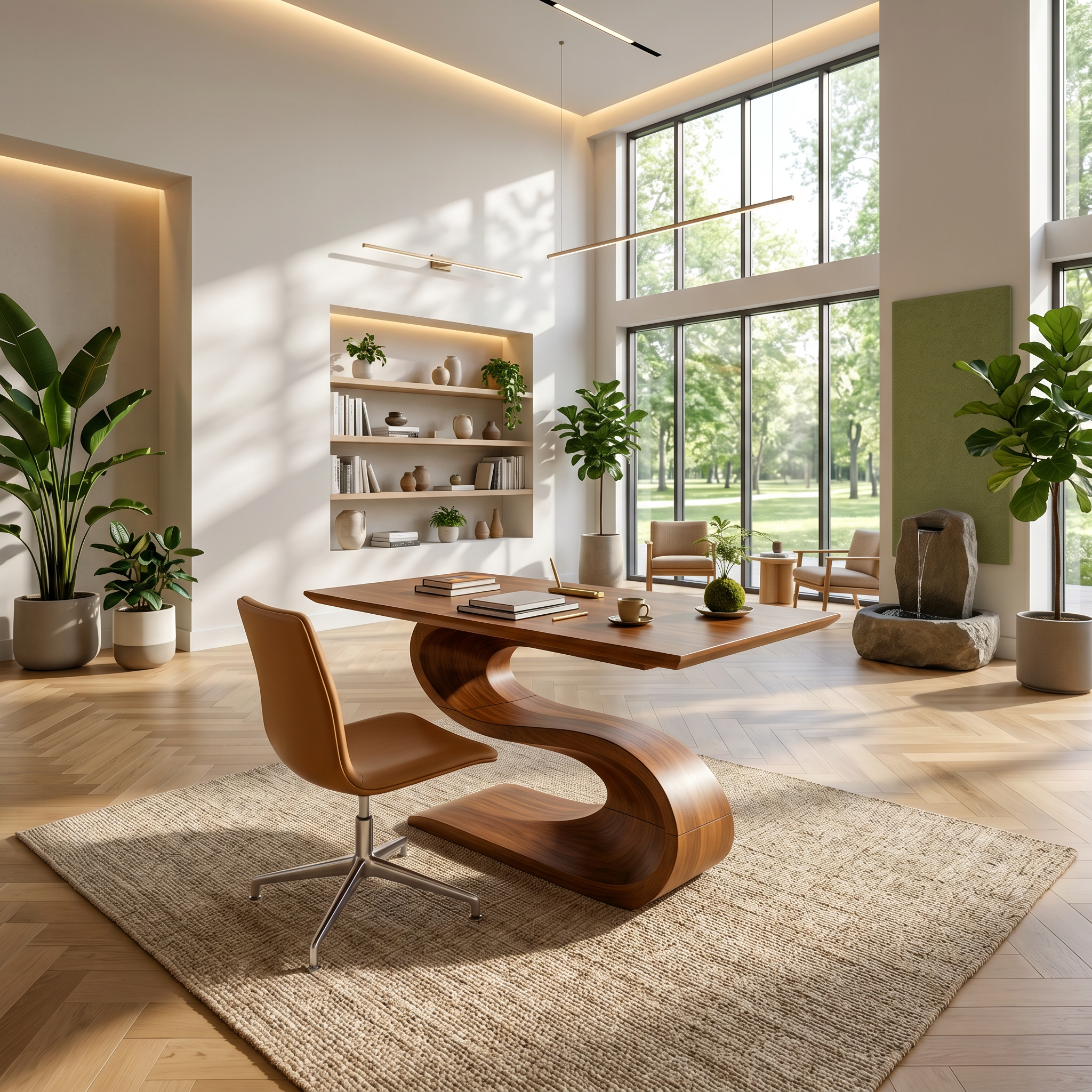 Contemporary Executive Desk For Open Workspace Interior Space SILDTTNDE038