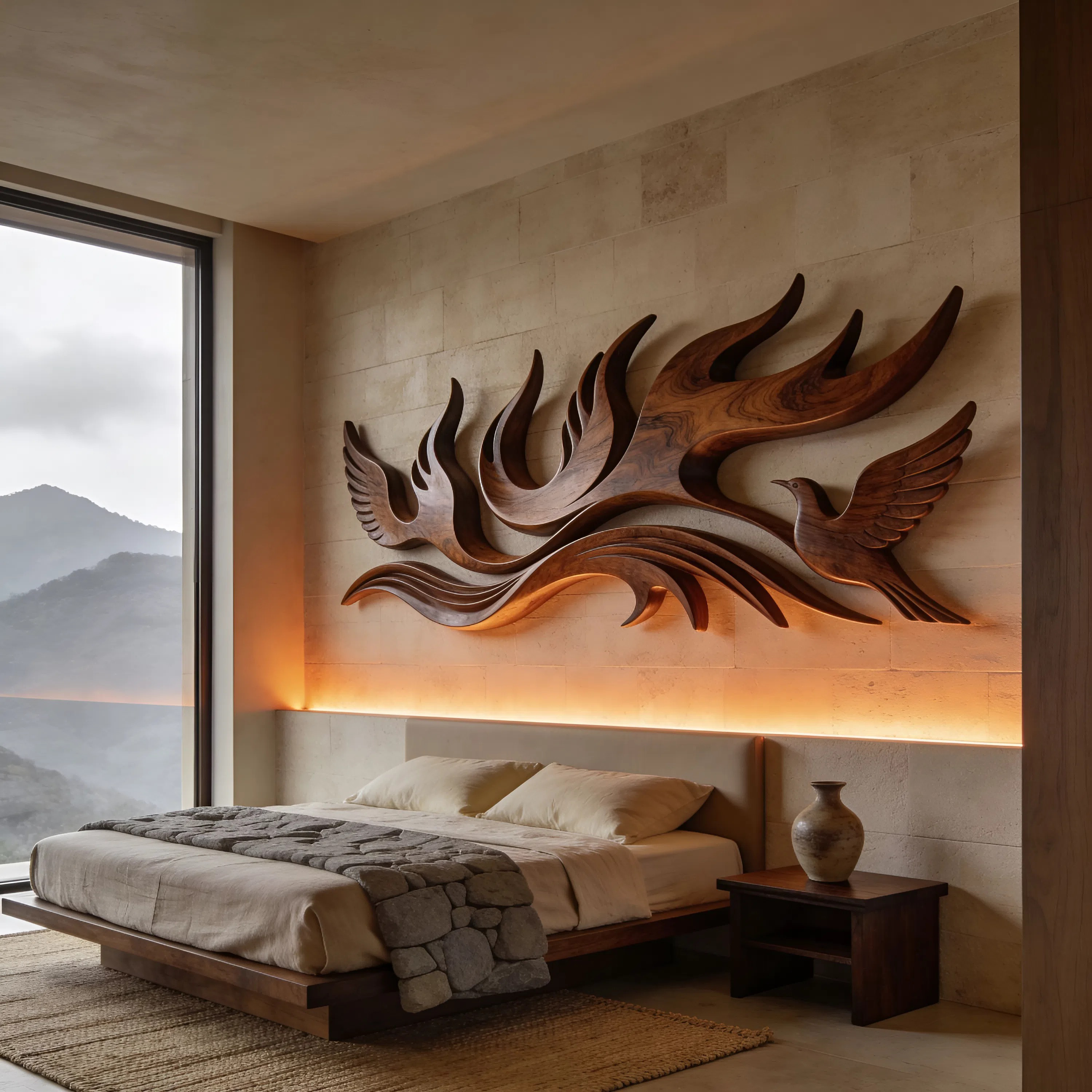 Scandinavian Contour Wall Decor For Lake House Interior SILDTTNWA118