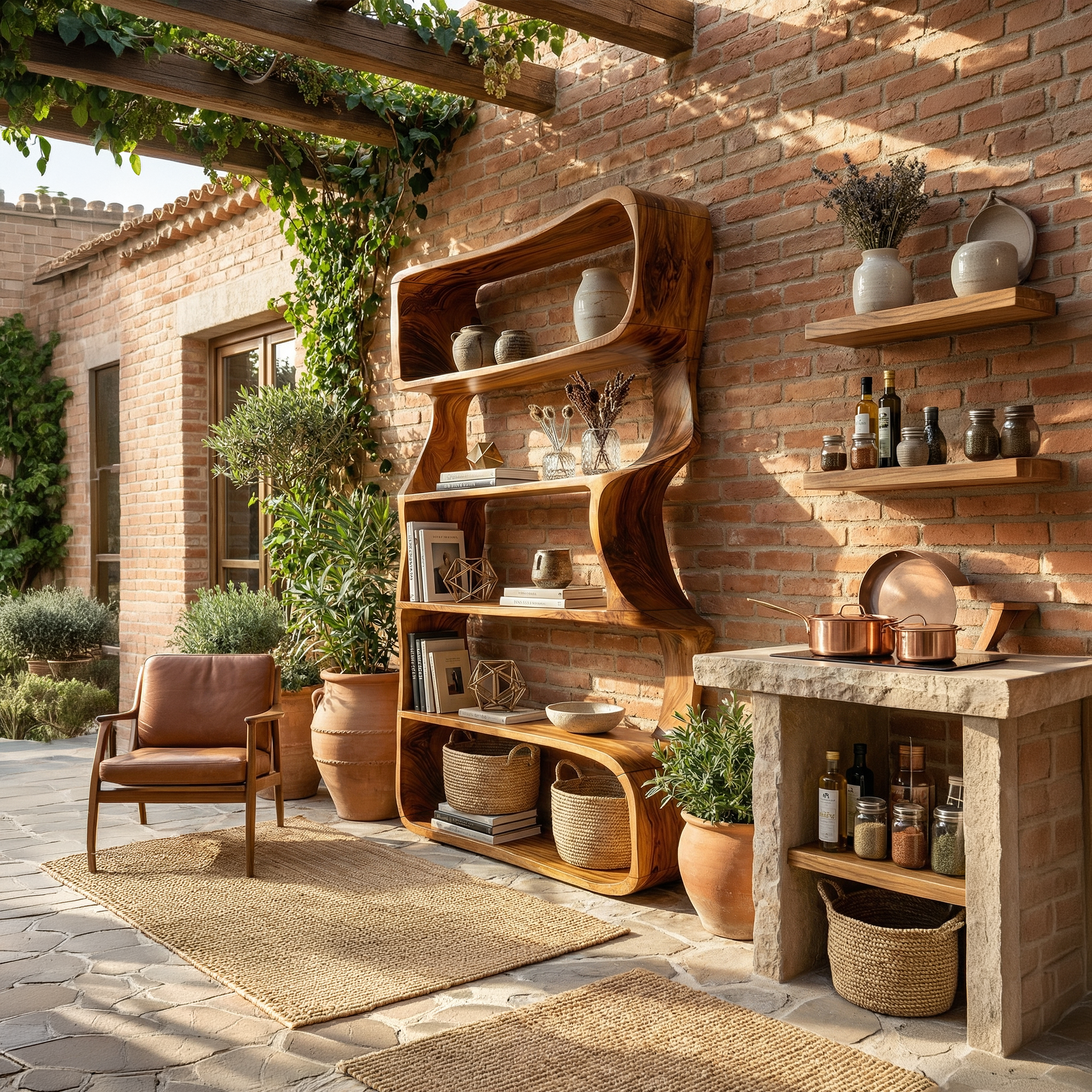 Organic Wooden Bookshelf For Home Storage Display SILDTTRBS022