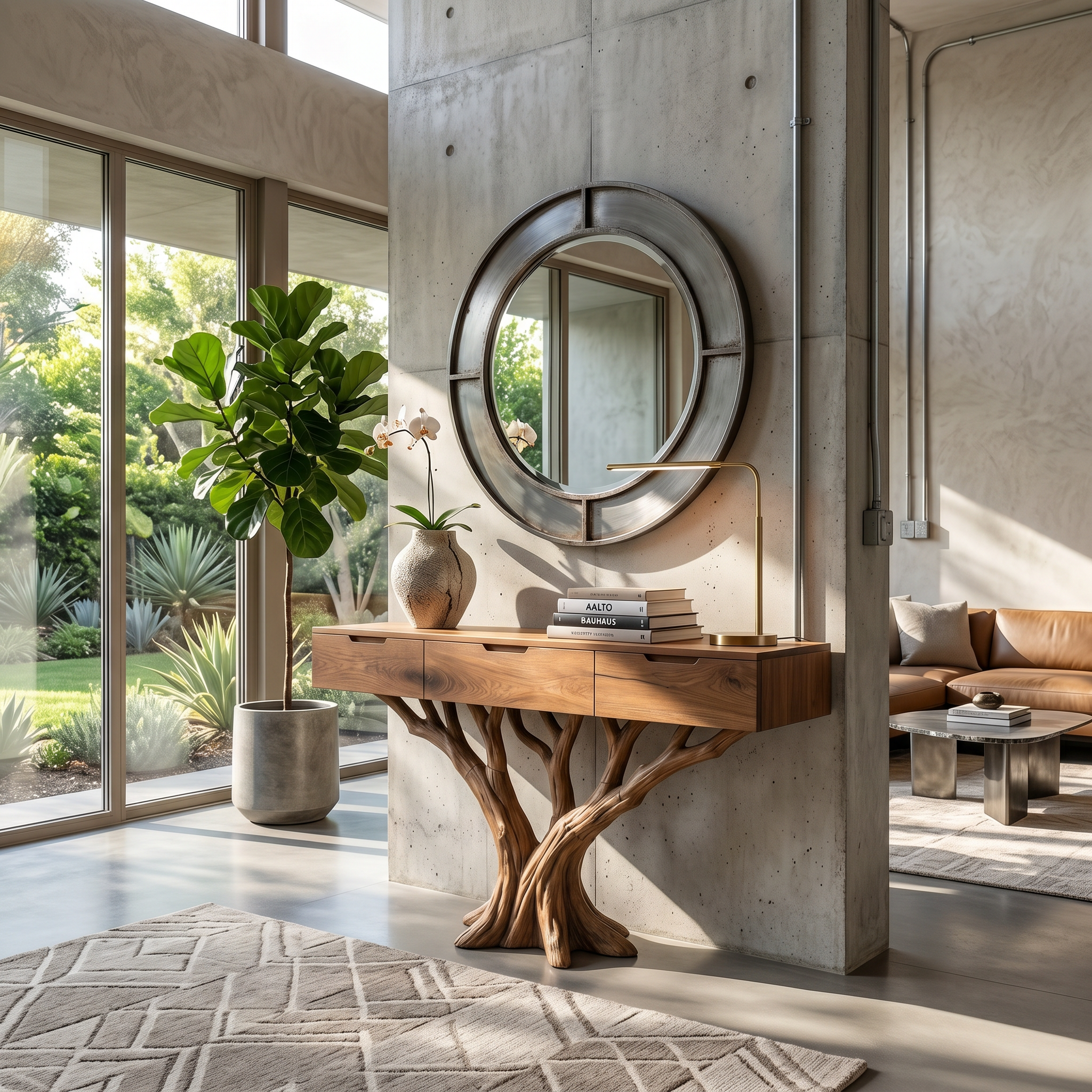 Industrial Tree Root Console Table Modern Loft SILDTTRCS090