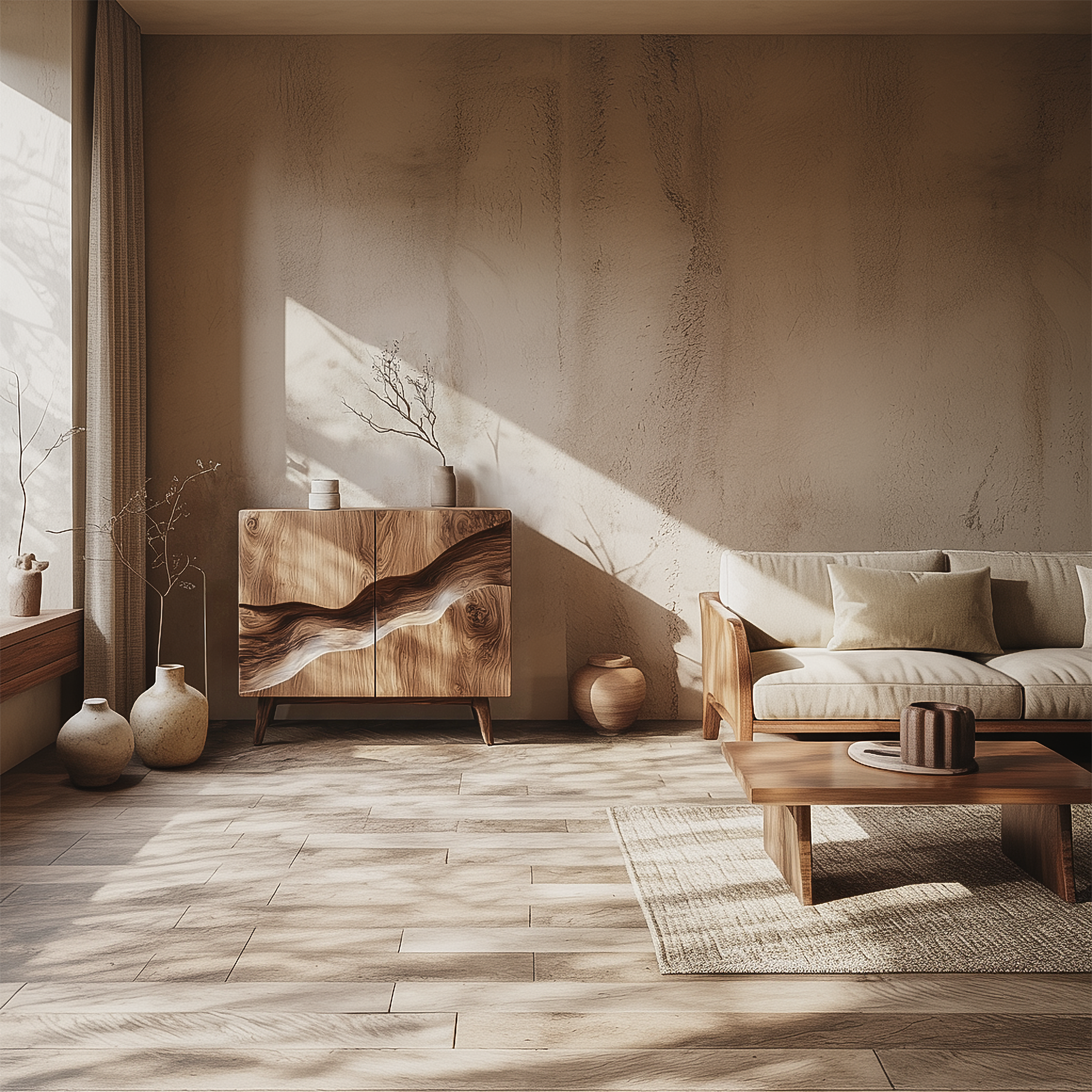 Rustic Organic Modern Storage Cabinet Living Room And Peace Room SINLSASC349