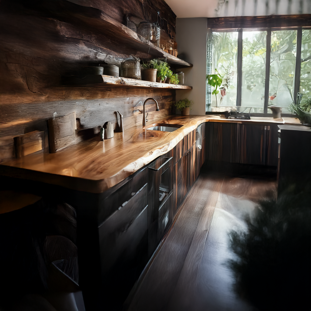 Rustic Organic Kitchen Counter Kitchen Or Pantry Room SINLSAKI009