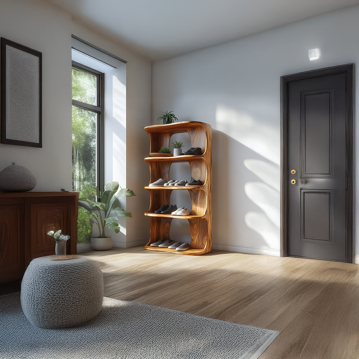 Rustic Modern Shoe Rack Entryway And Bedroom SINLSASB061