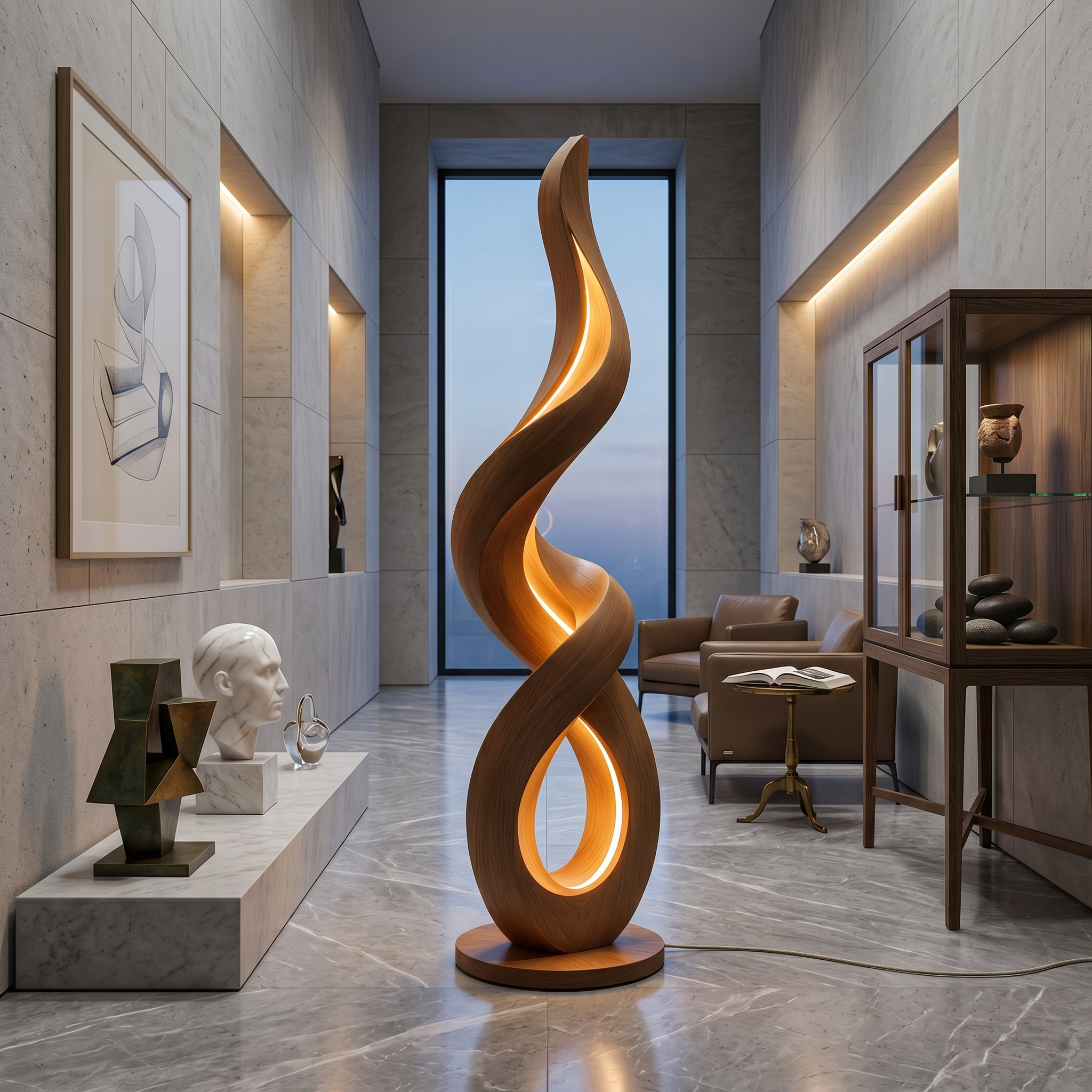 Mid Century Candle Flame Floor Lamp For Interior SILDTTNLAM036
