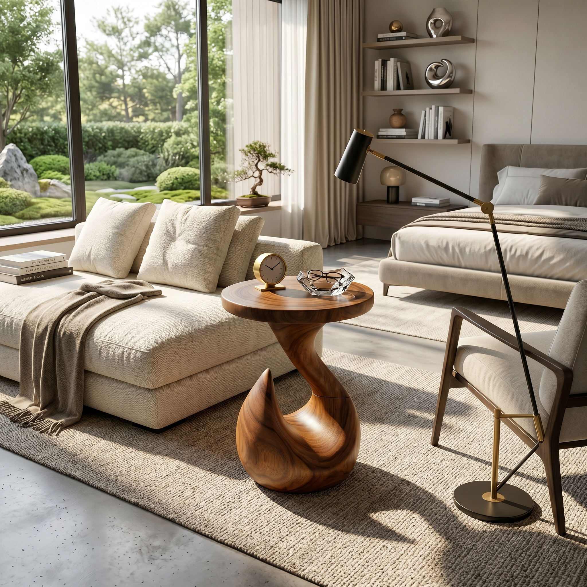 Contemporary Round End Table Luxury Lounge SILDTTRSTA043