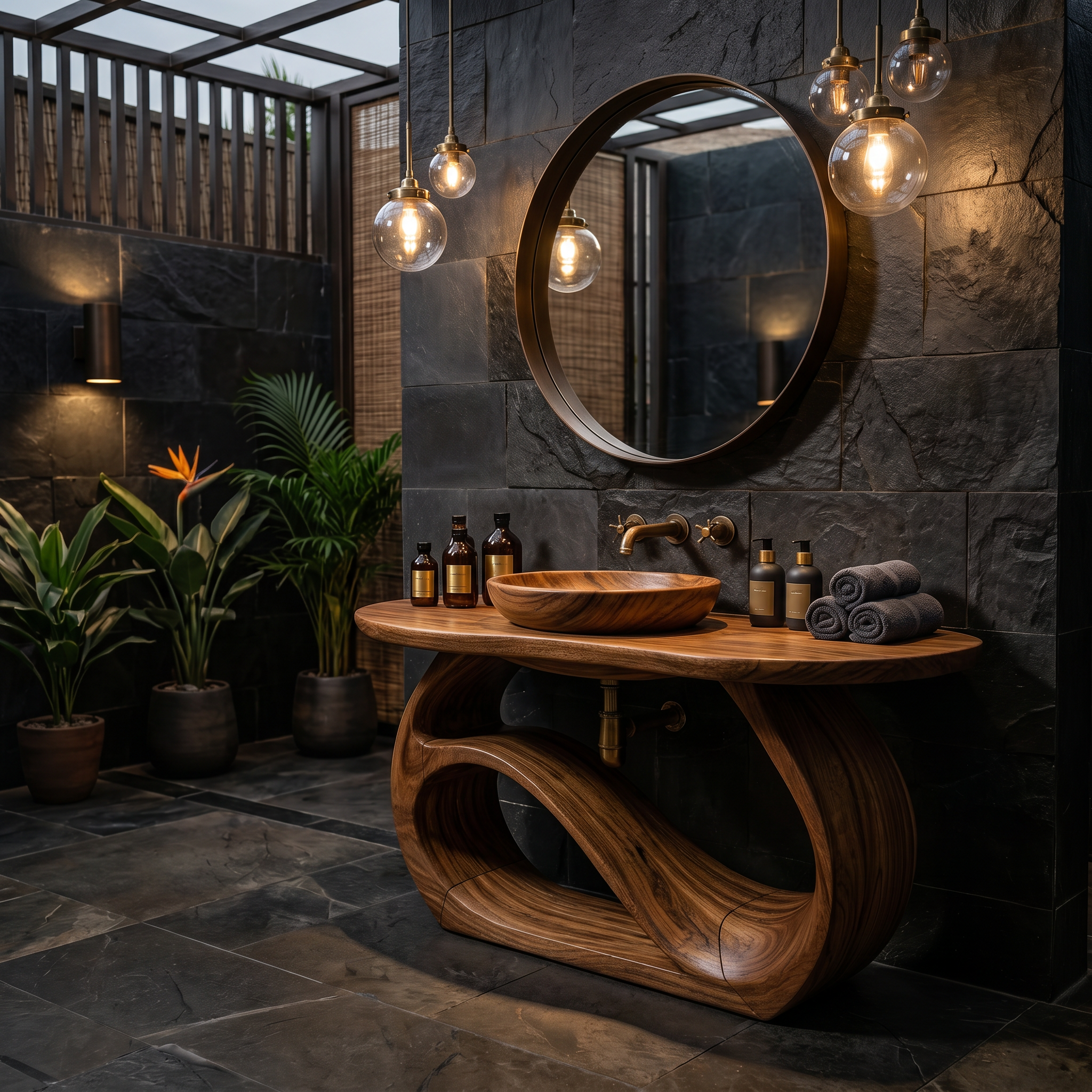 Double Sink Wooden Bathroom Cabinet For Luxury Bathroom SILDTTRBRV156
