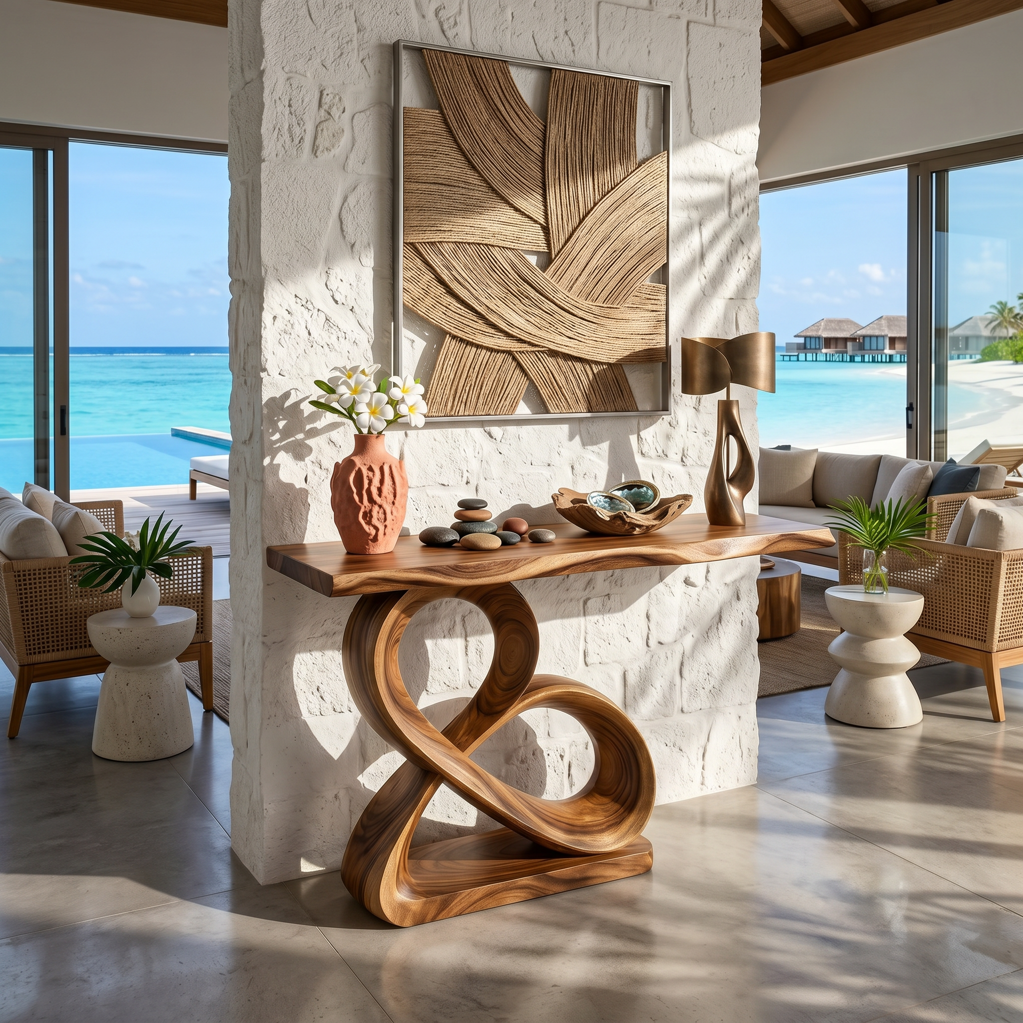 Luxury Loop Base Console Table Designer Hallway SILDTTRCS098