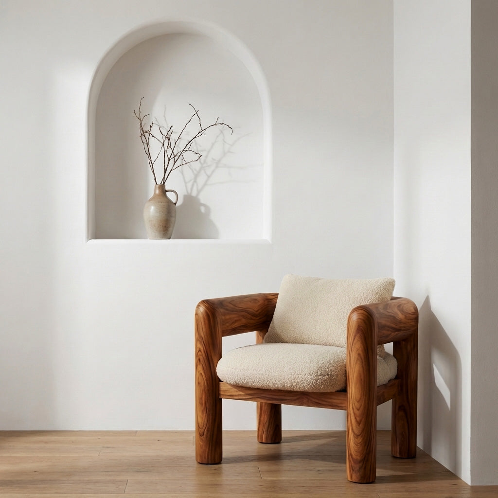 Minimalist Natural Wood Chair For Modern Living Room RTTHHNCHR147