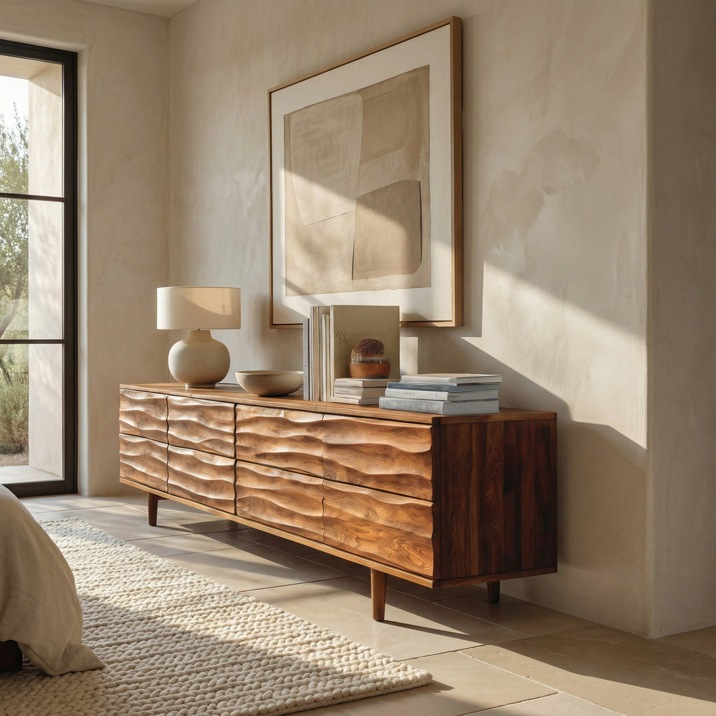 Luxury Sculpted Sideboard For Living Room RTTHHNSD018