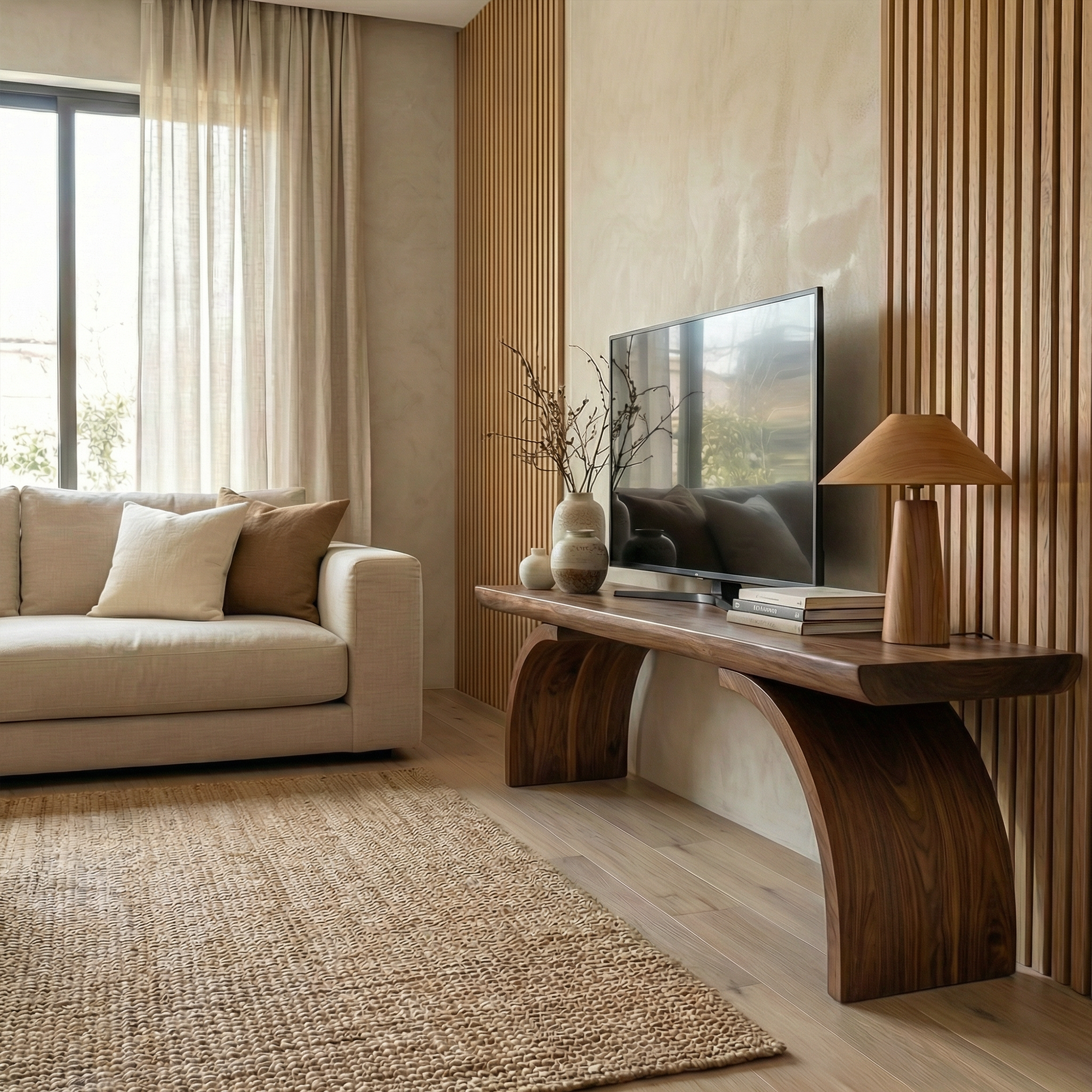 Modern Wood TV Stand Living Room SINLKITS005