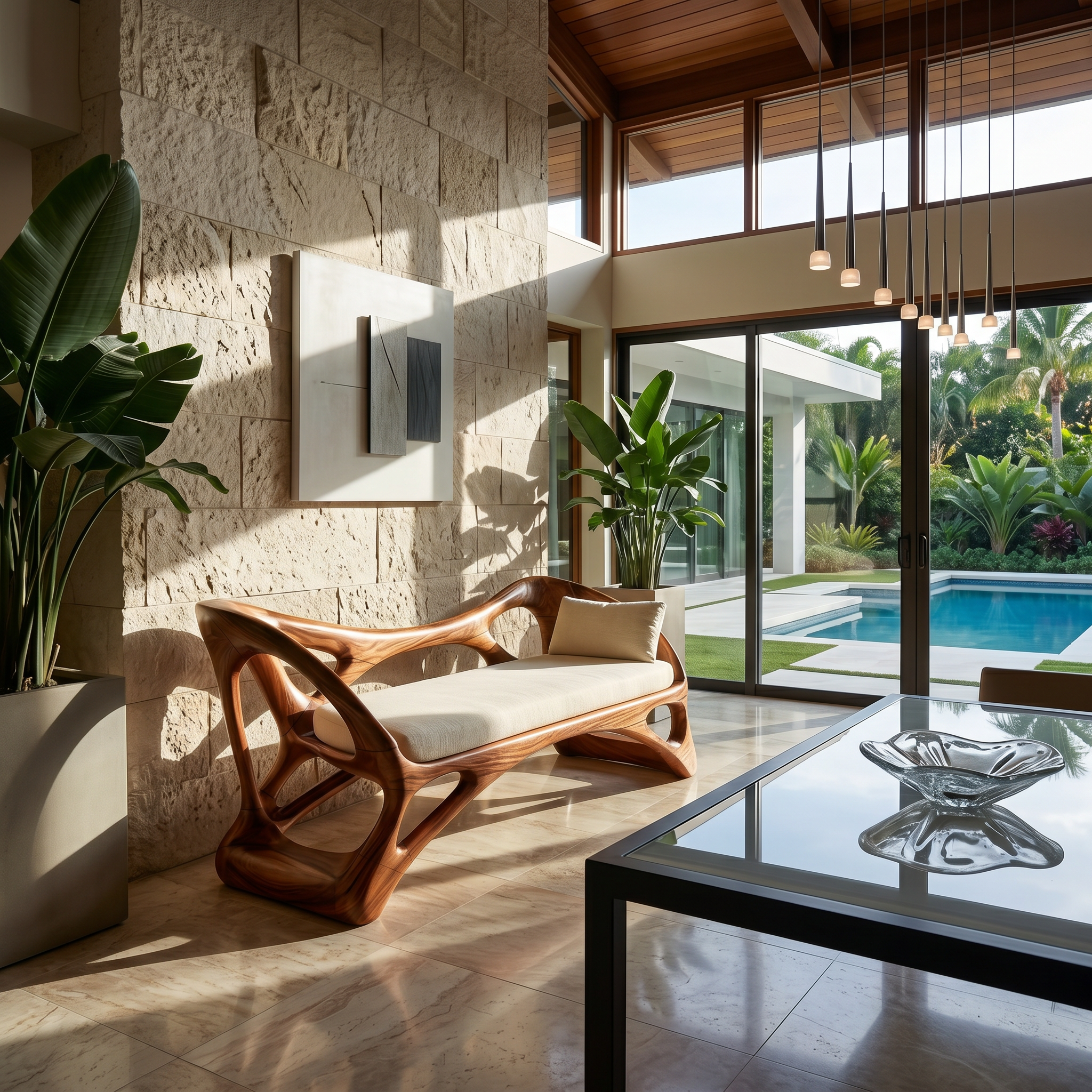 Handcrafted Wooden Bench Boutique Hotel SILDTTRBEN074