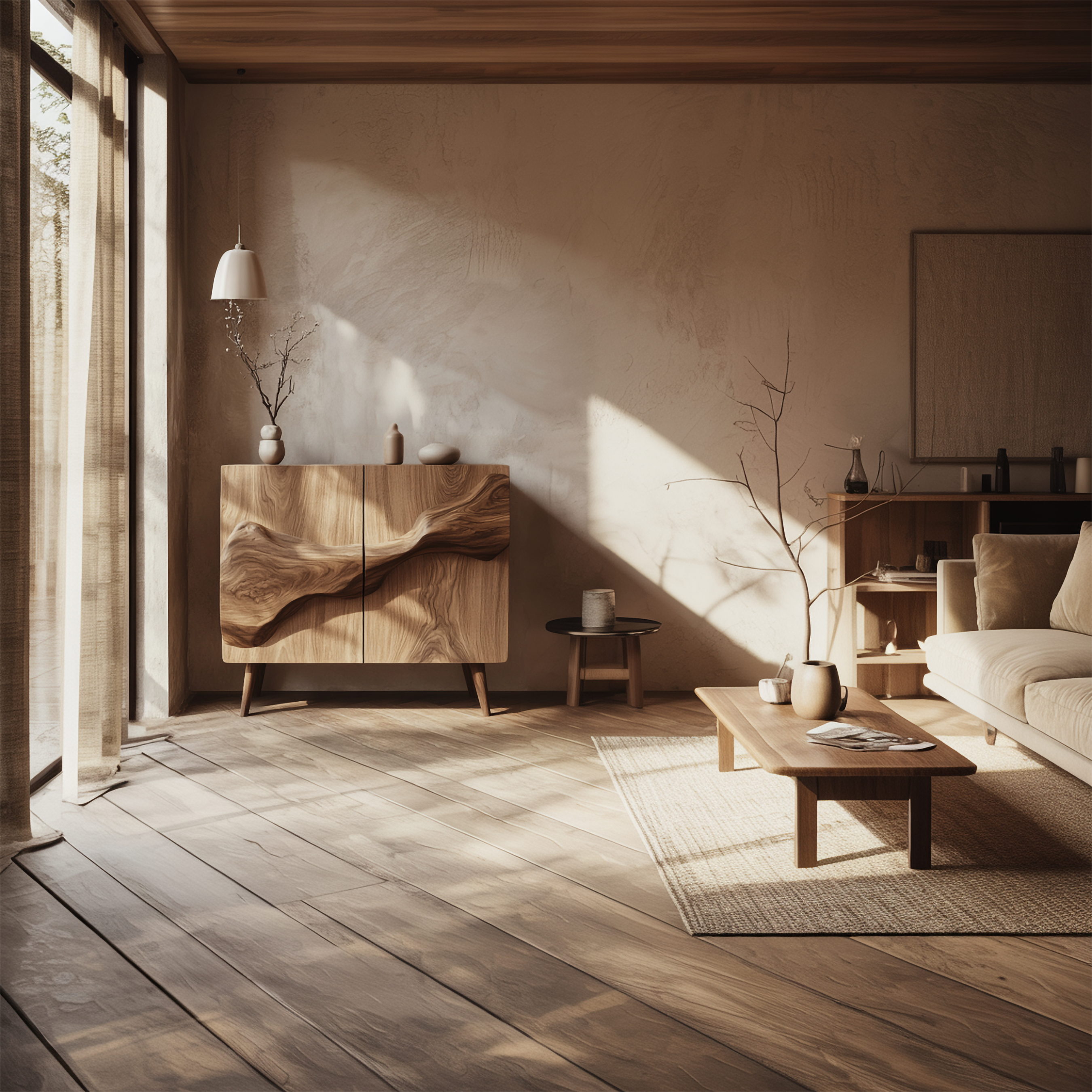 Rustic Organic Accent Cabinet Living Room And Hallway SINLSASC348