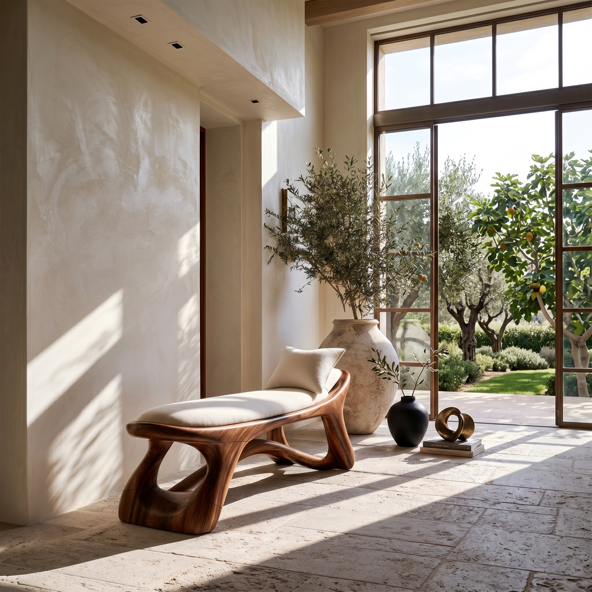 Minimalist Wooden Bench Modern Foyer SILDTTRBEN069