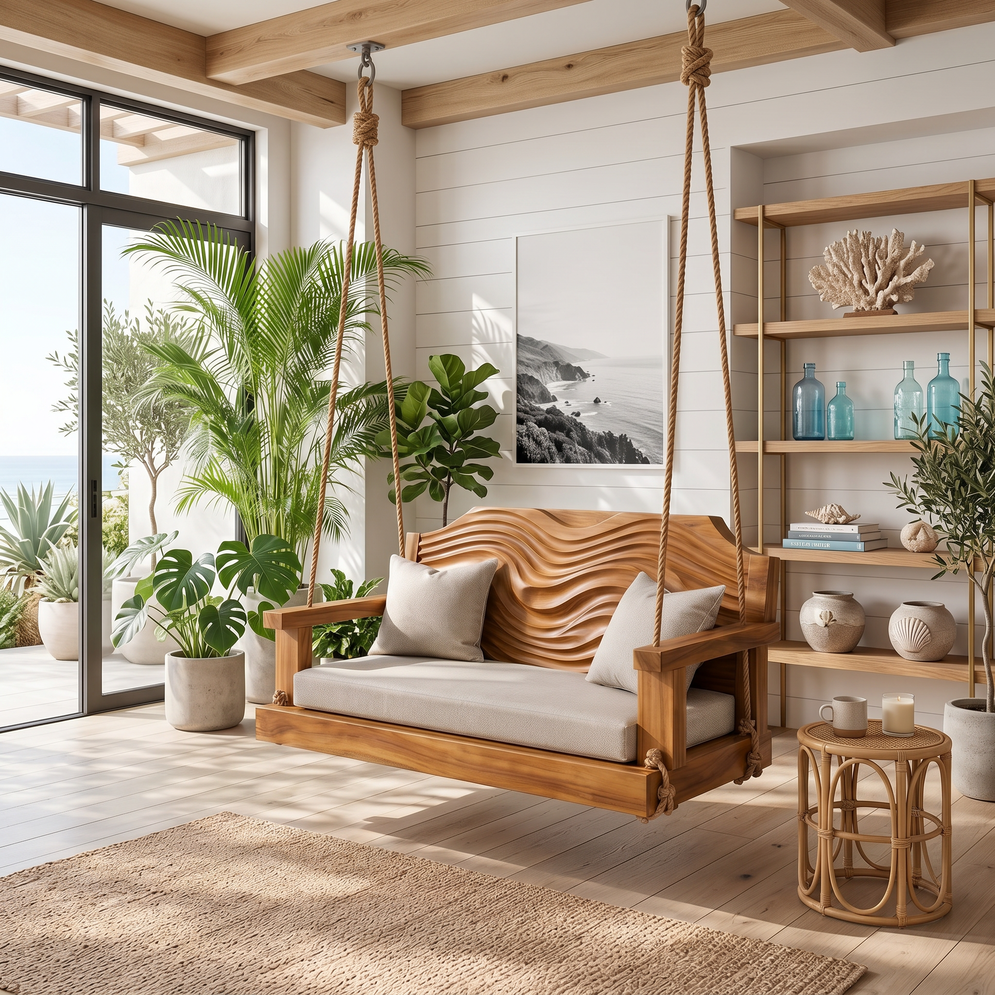 Contemporary Sculptural Back Indoor Swing Reading Corner Interior SILDTTNSWI007
