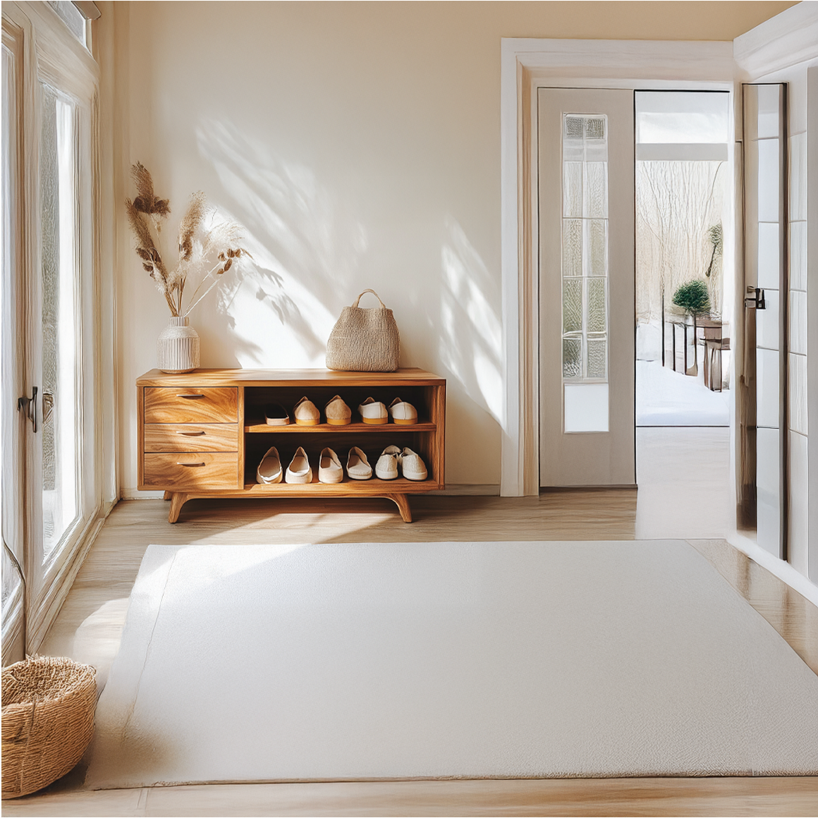 Mid Century Organic Shoe Storage Entryway And Studio SINLSASB070