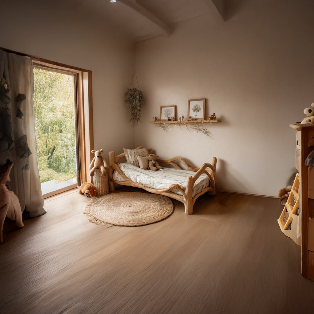 Rustic Kids Bed Nursery Space SINLSAWB049