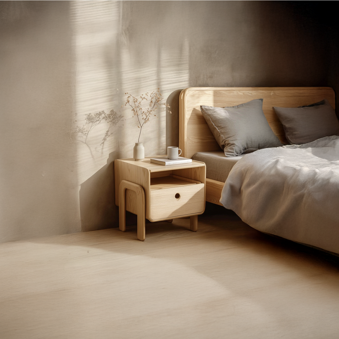 Mid Century Nightstand For Bedroom And Guest Room SINLSABT175