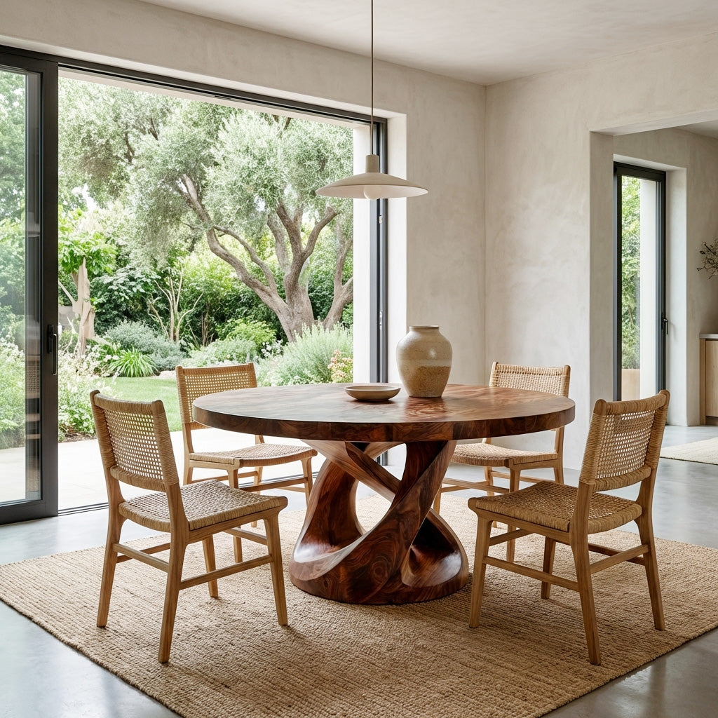 Modern Pedestal Dining Table For Dining Room Furniture RTTHHNDN064
