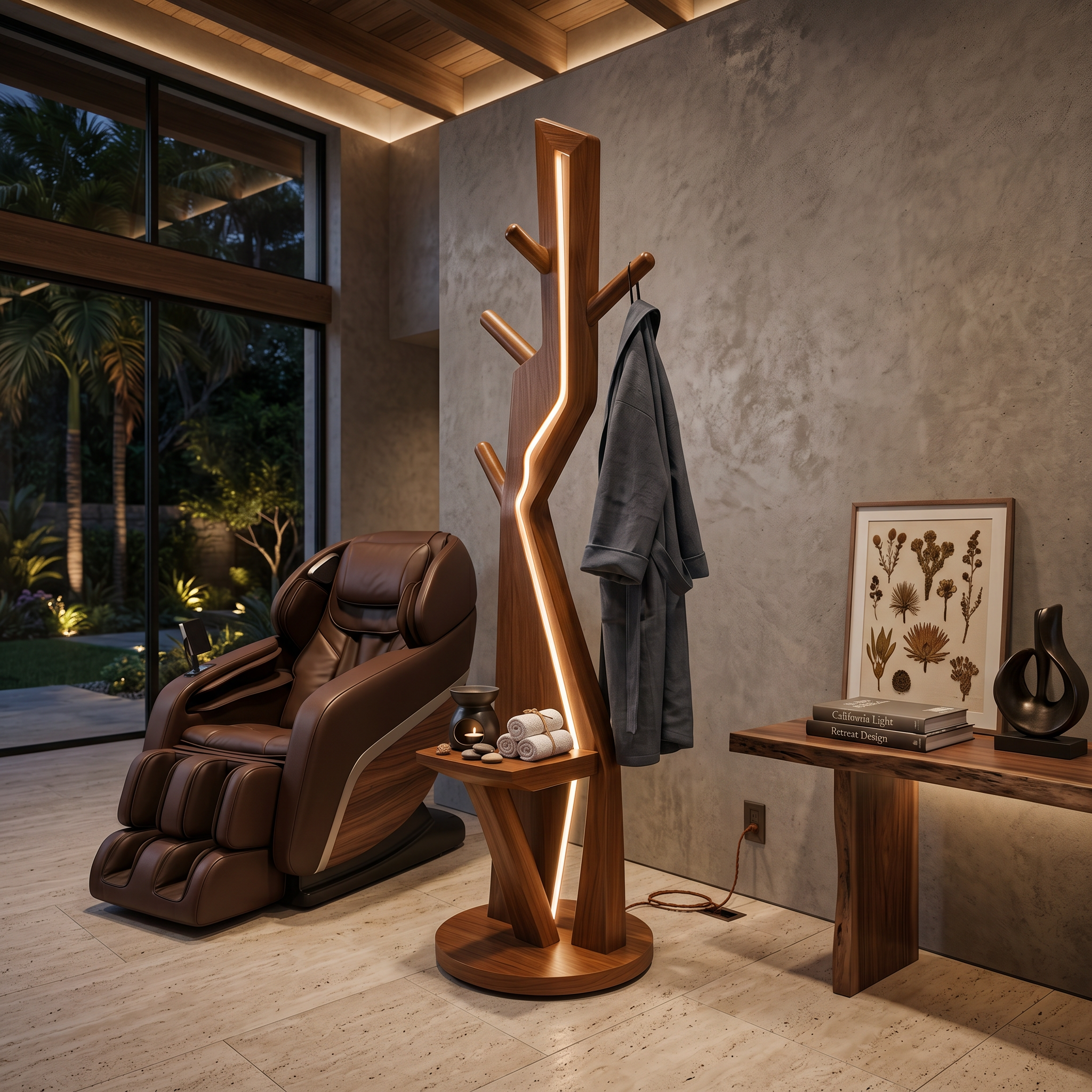 Modern Branch Lamp With Hooks For Entryway SILDTTNLAM013
