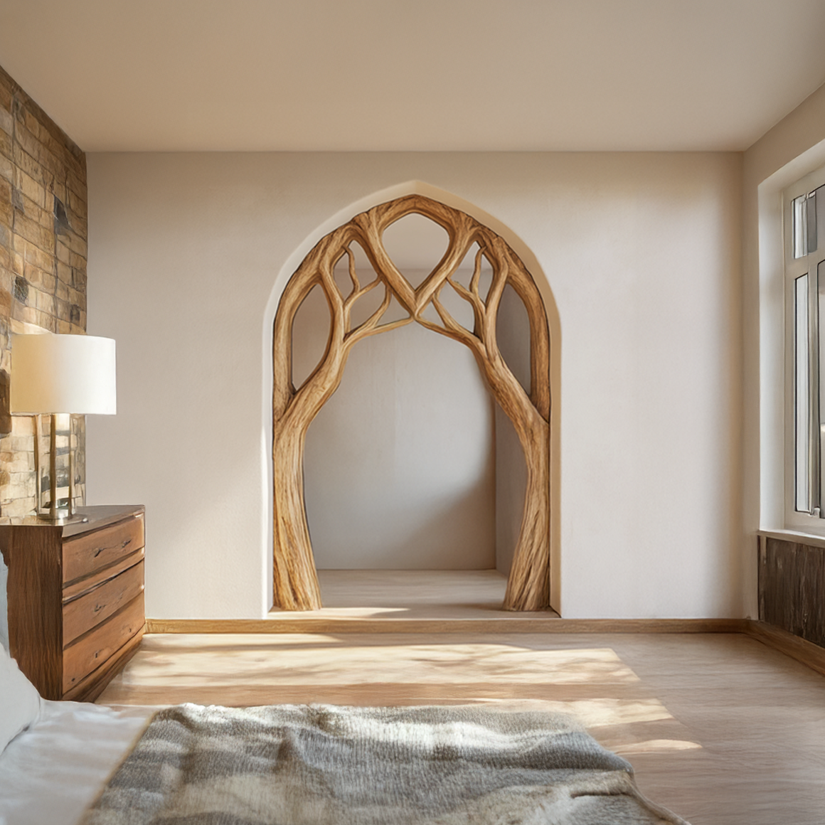 Organic Sculptural Doorway Arch For Living Space And Interior Area SINLSADF003