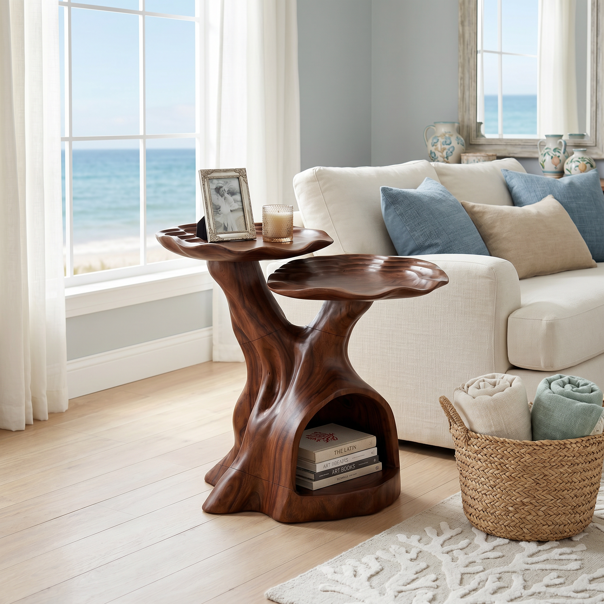 Contemporary Dual Tier Side Table Designer Residence SILDTTRSTA038