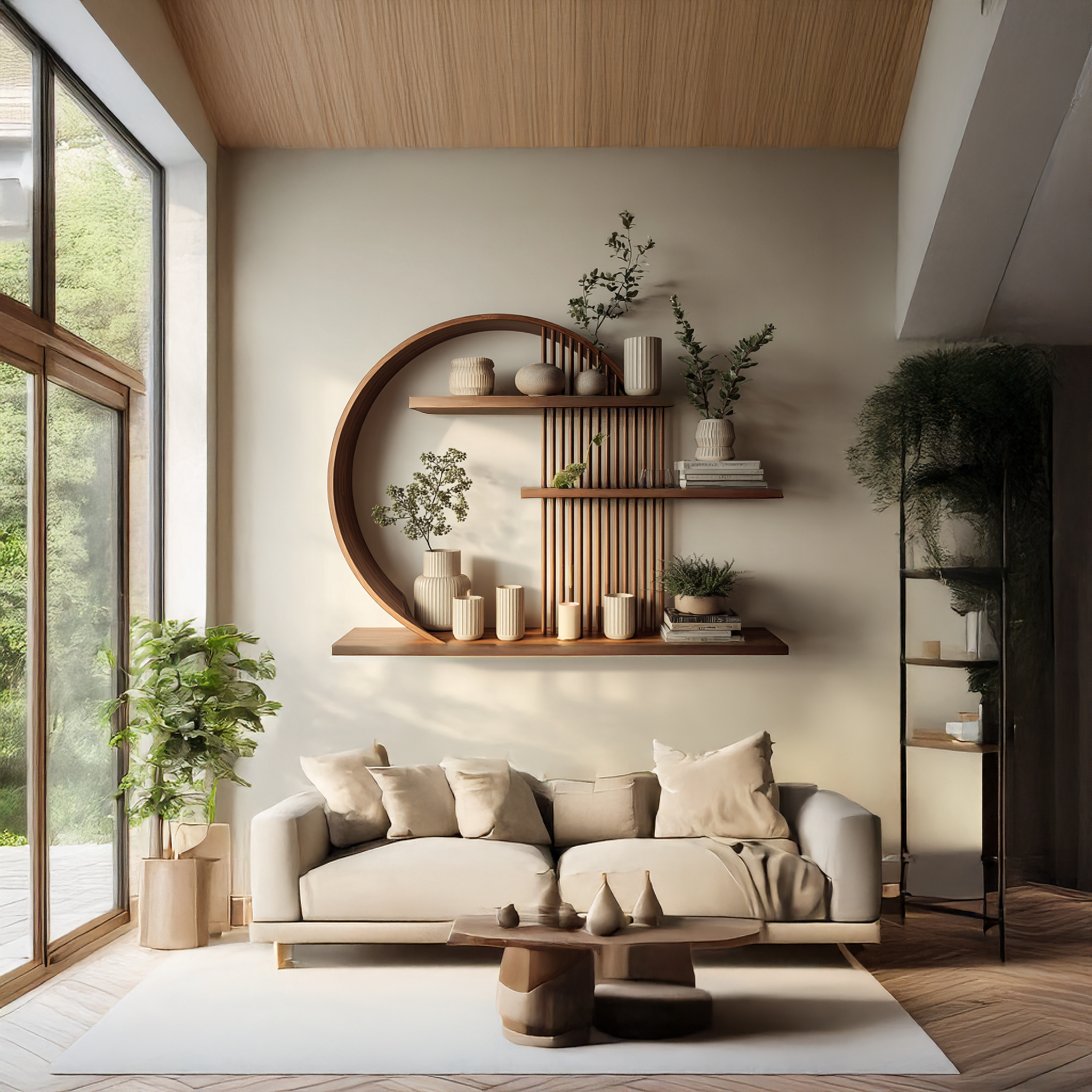 Modern Zen Wall Decor Shelf Living Room And Harmony Room SINLSAFL238