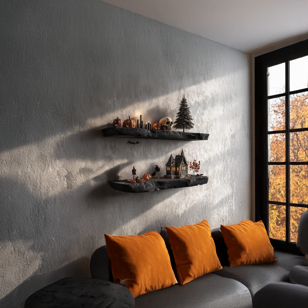 Rustic Halloween Floating Shelf Living Room SINLSAFL150