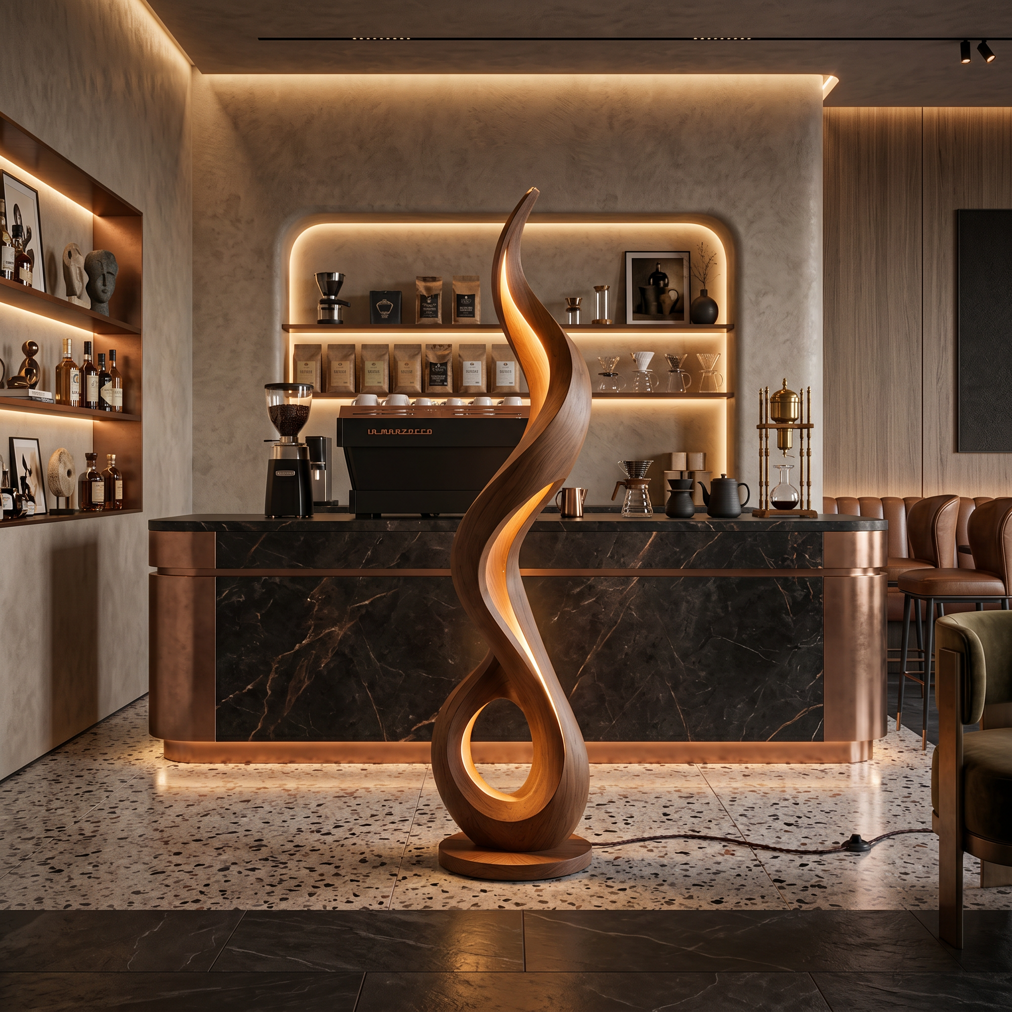 Minimalist Liquid Flow Floor Lamp For Reading Corner SILDTTNLAM035
