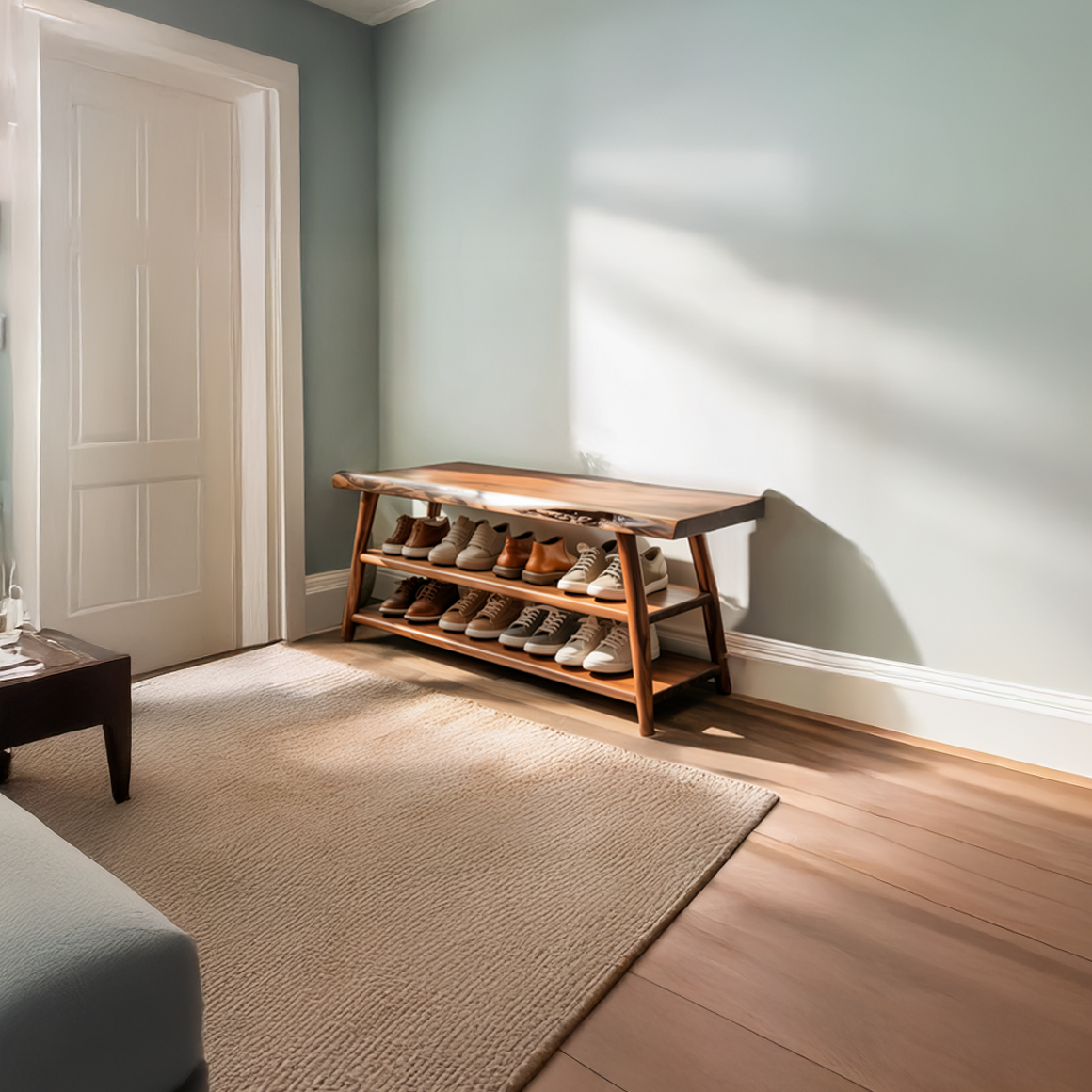 Curved Modern Shoe Rack Living Room And Hallway SINLSASB083