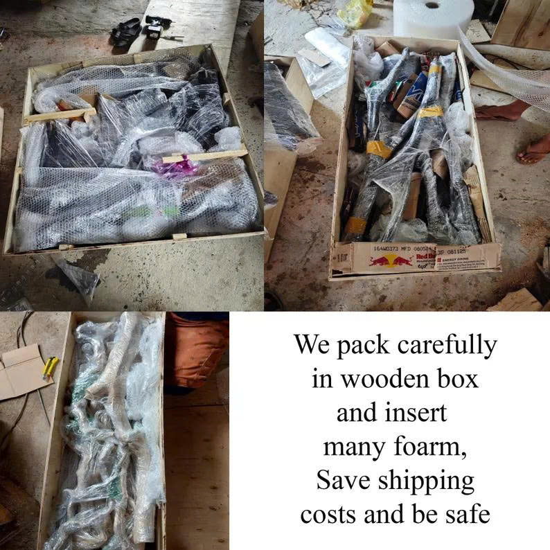 Mid Century Handcrafted Wooden Staircase Hallway SINLSAST003