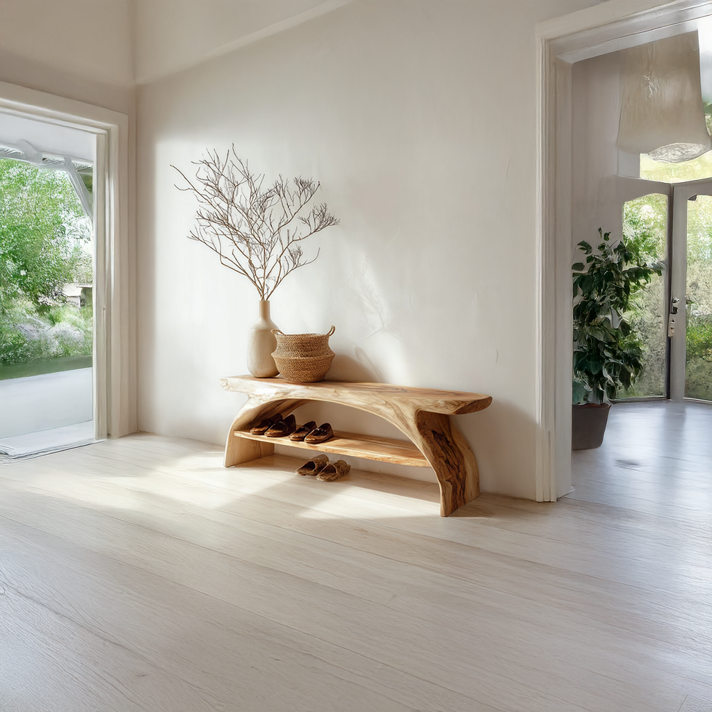 Rustic Shoe Storage Bench Entryway Living Room SINLSASB032