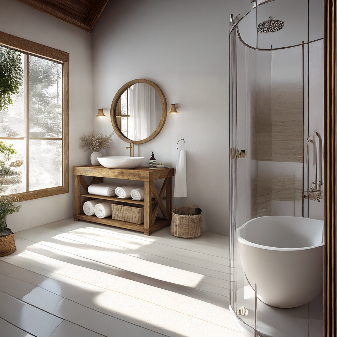 Mid Century Wood Bathroom Vanity Table Minimalist Bathroom Design SINLSABRV197