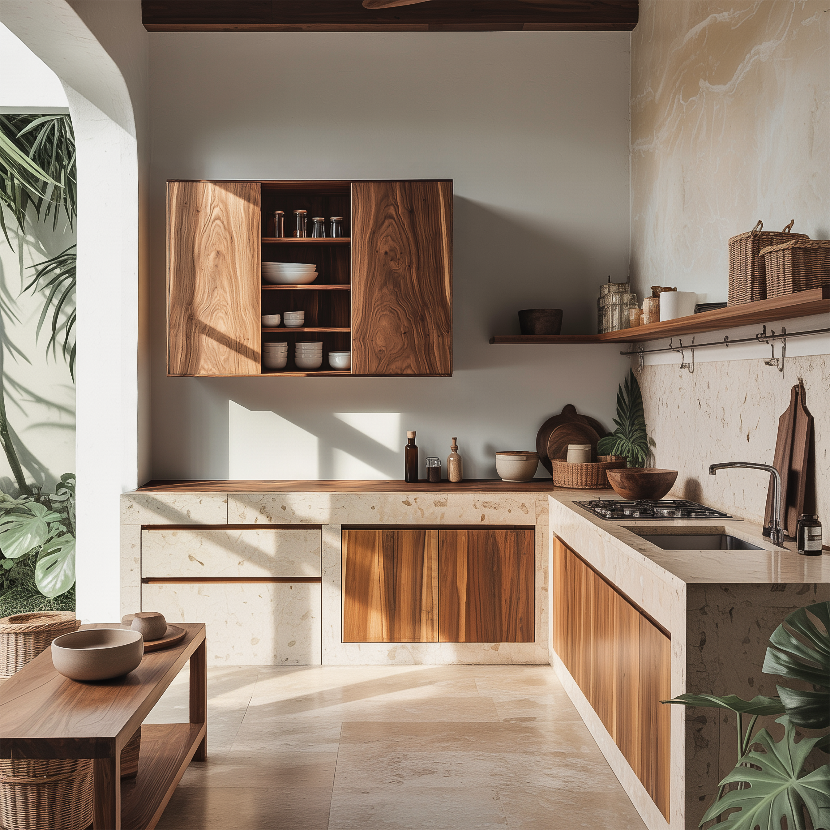 Mid Century Wall Display Cabinet For Kitchen Or Dining Room SINLSAKC007