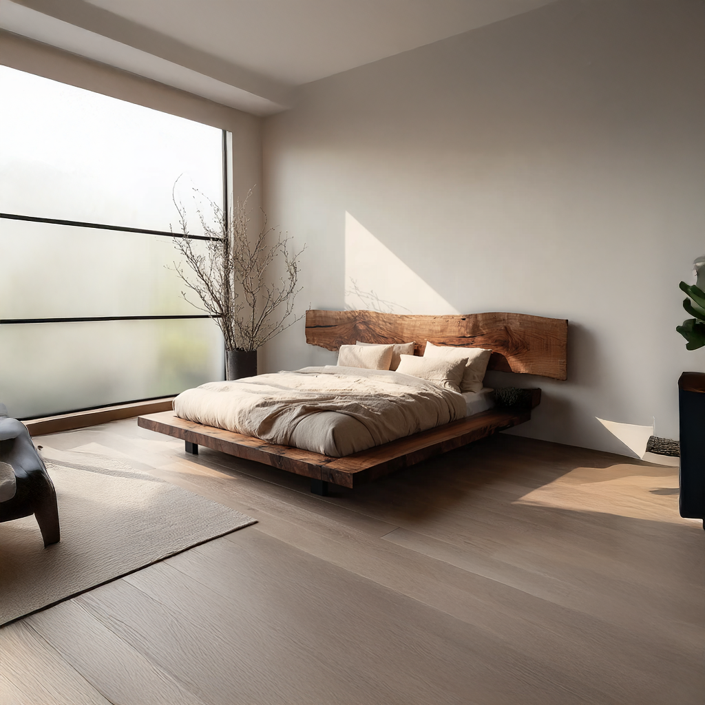 Rustic Bed Frame Cozy Bedroom SINLSAWB029