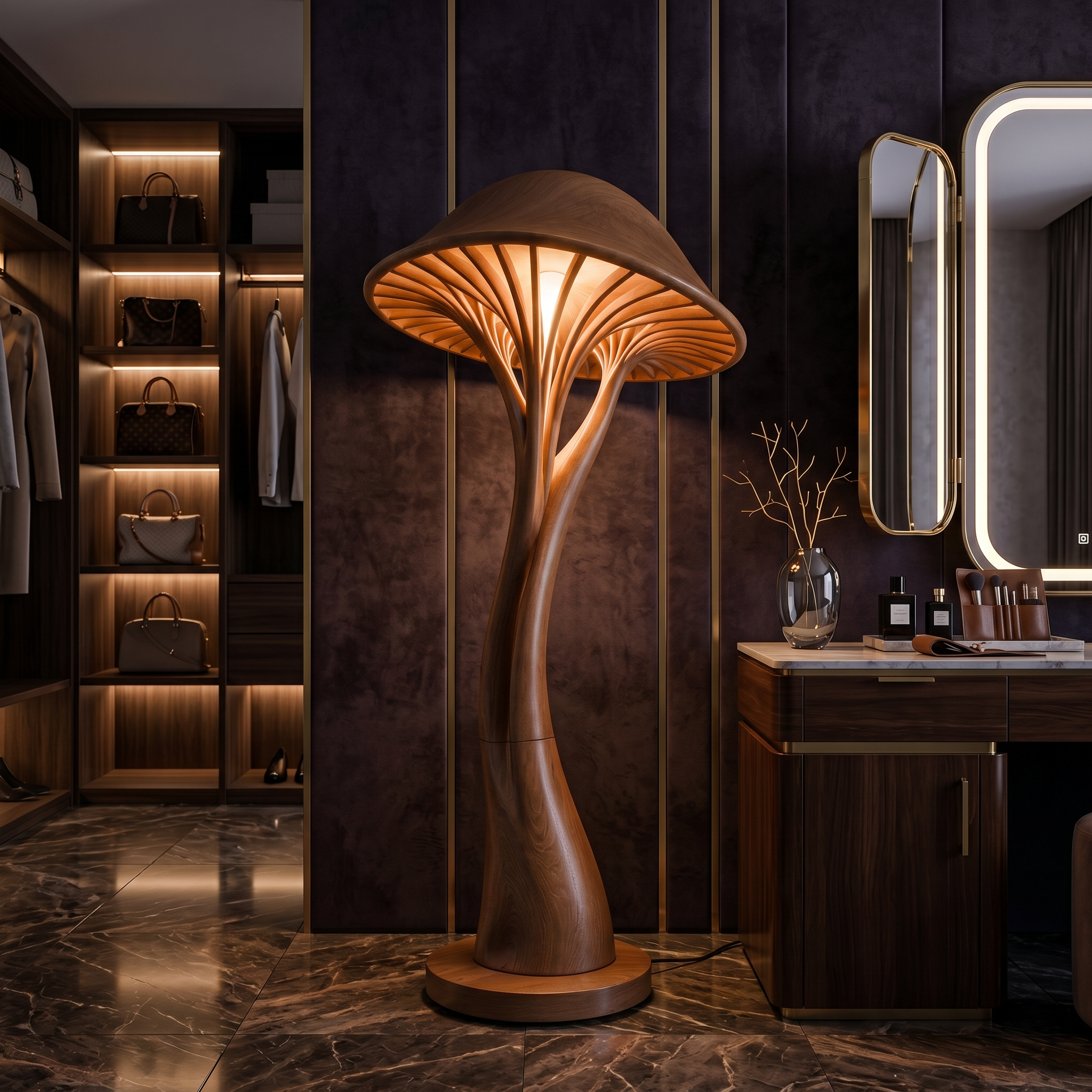 Contemporary Bloom Mushroom Floor Lamp For Living Room SILDTTNLAM012